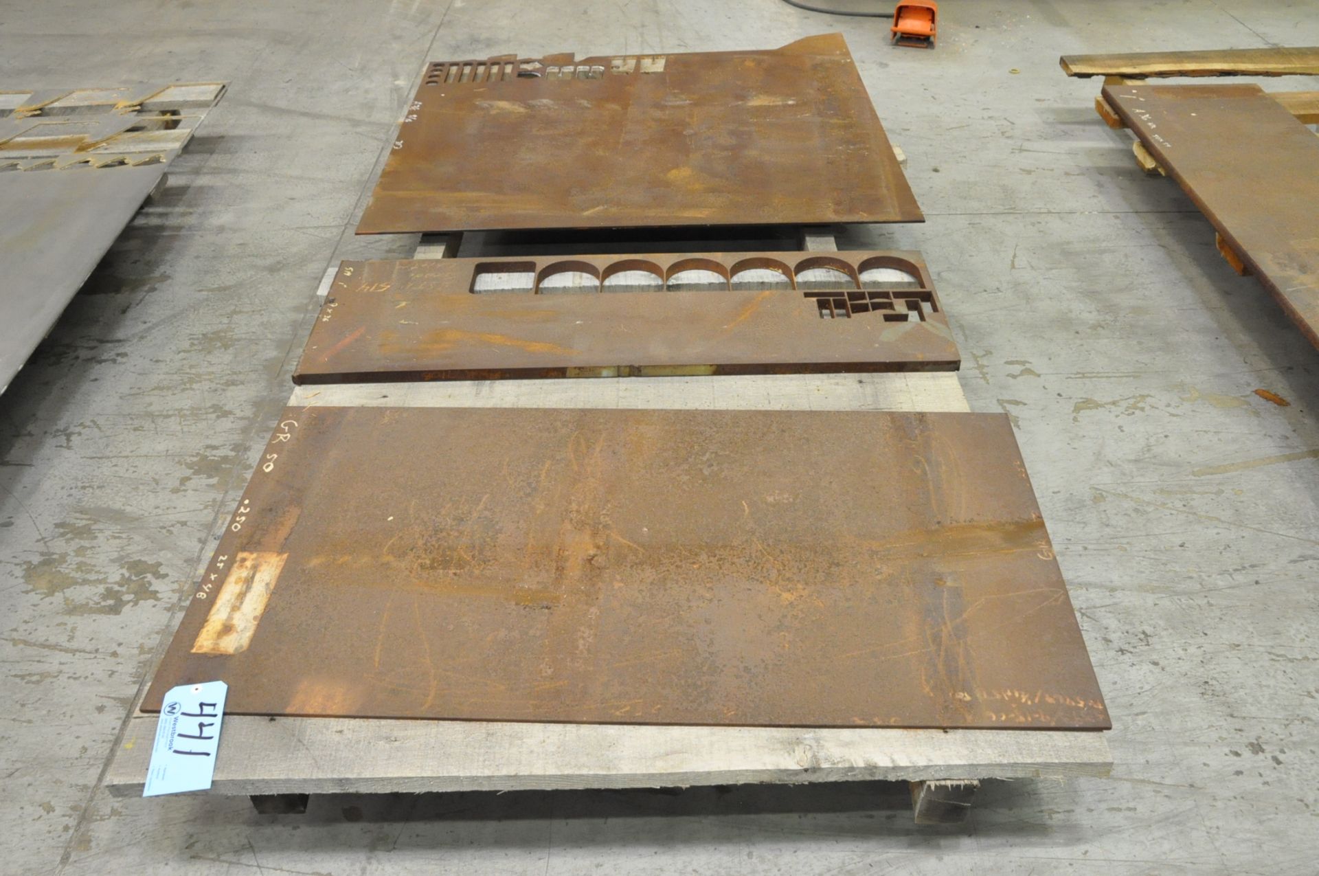 Lot-Steel Sheets: (1) 48 1/2" x 96" x 3/16", (3) Various Cuts .250" - Image 4 of 8