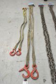 Lot-(1) 8' and (1) 6' 2-Hook Cloth Strap Slings, (Bldg 2)