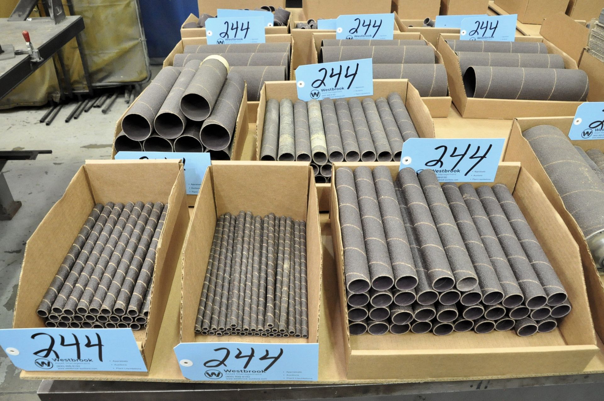 Lot-Various Sanding Tubes in (8) Boxes, (Bldg 1)