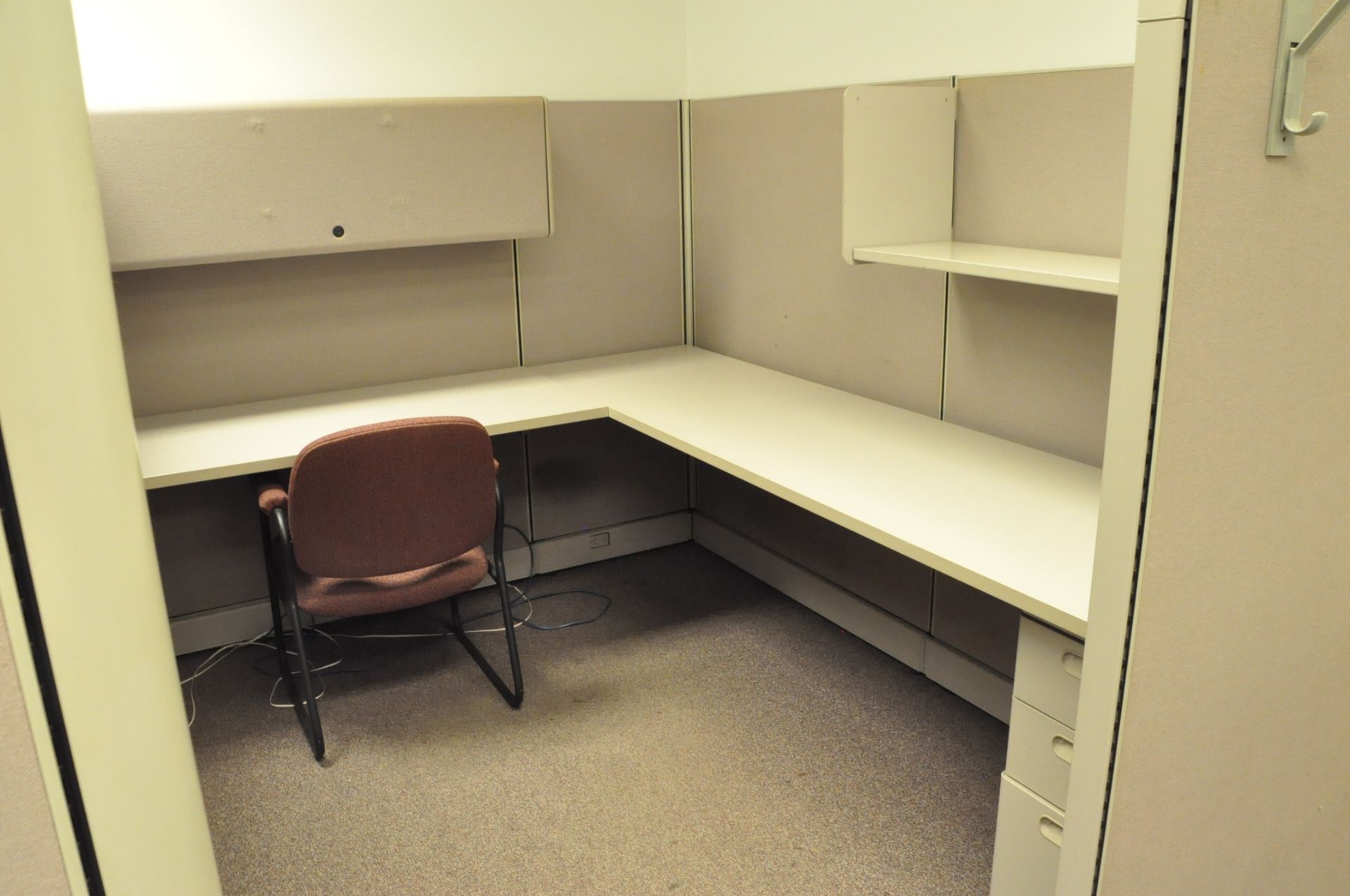 Lot-6 Station Cubicle Partition Work System, (Computer Electronics Not Included) - Image 3 of 8