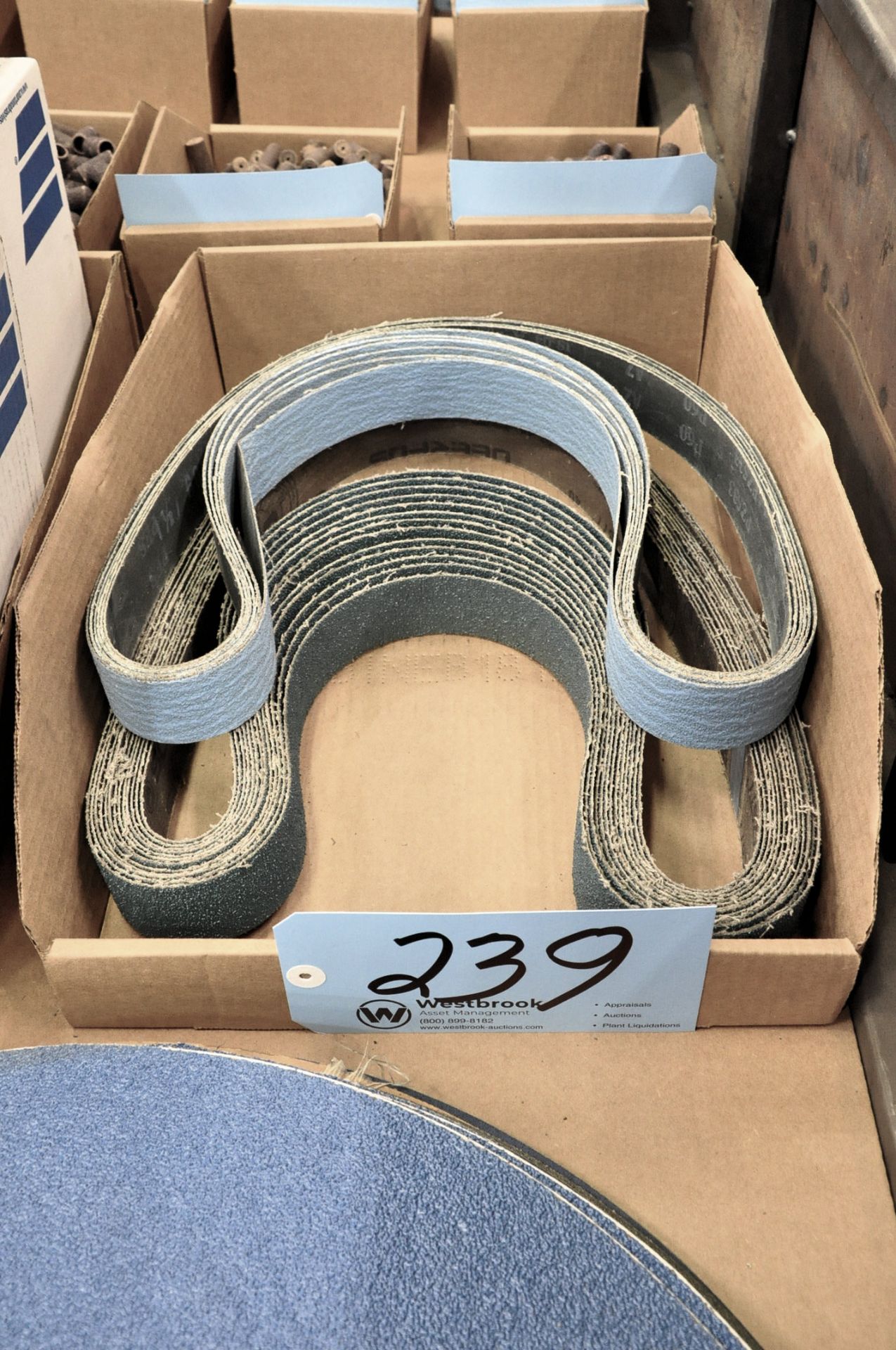 Lot-1 1/2" Sanding Belts in (1) Box, (Bldg 1)