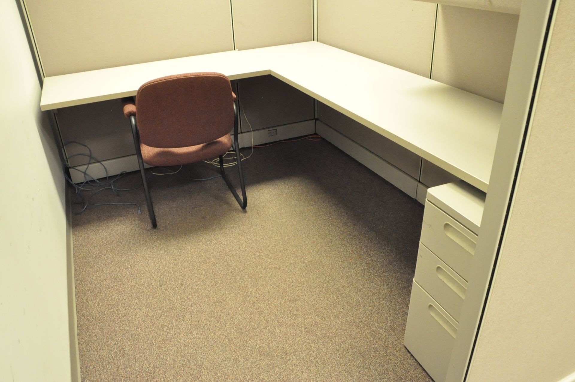 Lot-6 Station Cubicle Partition Work System, (Computer Electronics Not Included) - Image 5 of 8