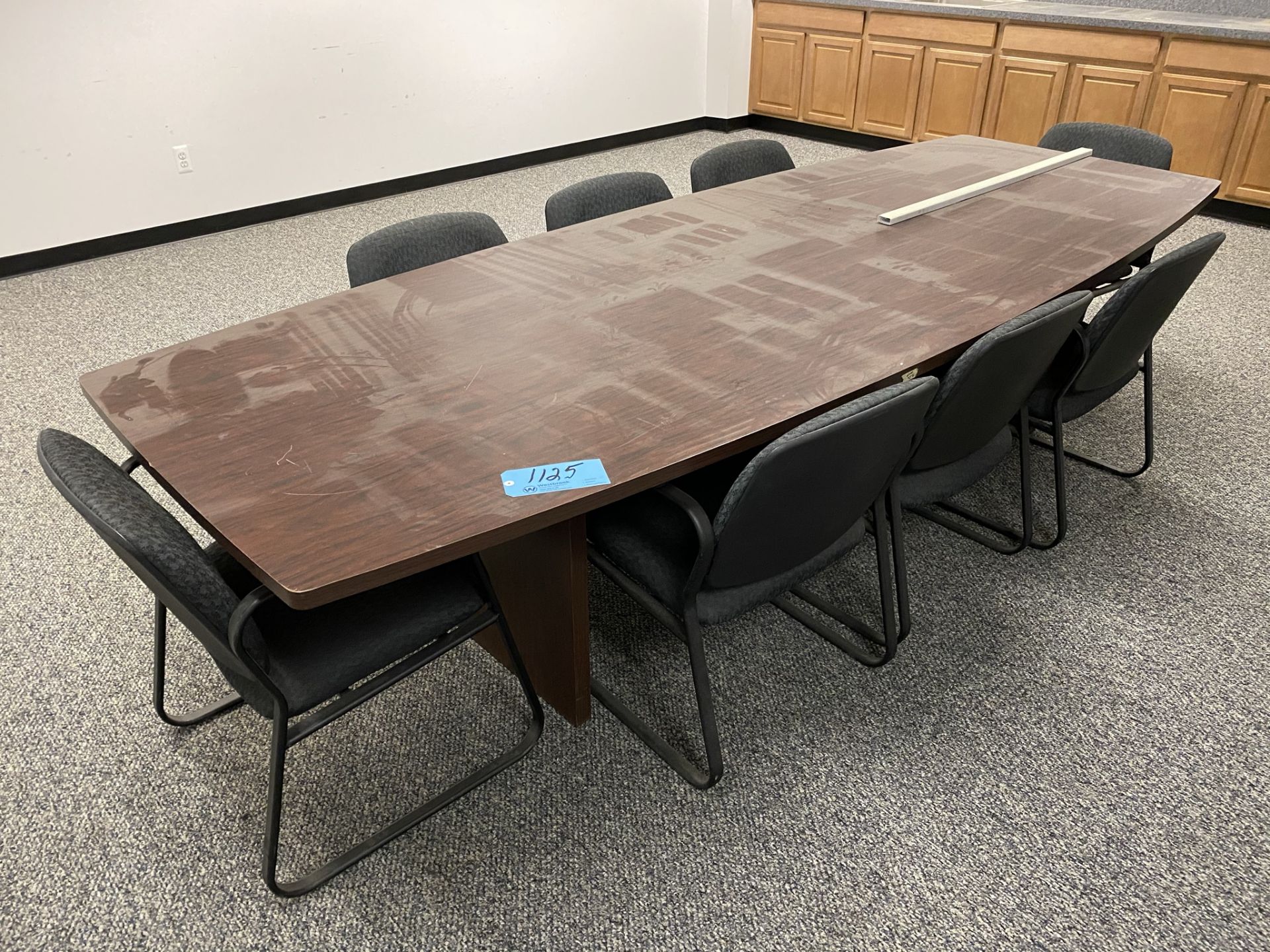 Lot-10' x 46" Conference Table with (8) Chairs, (Bldg 2)