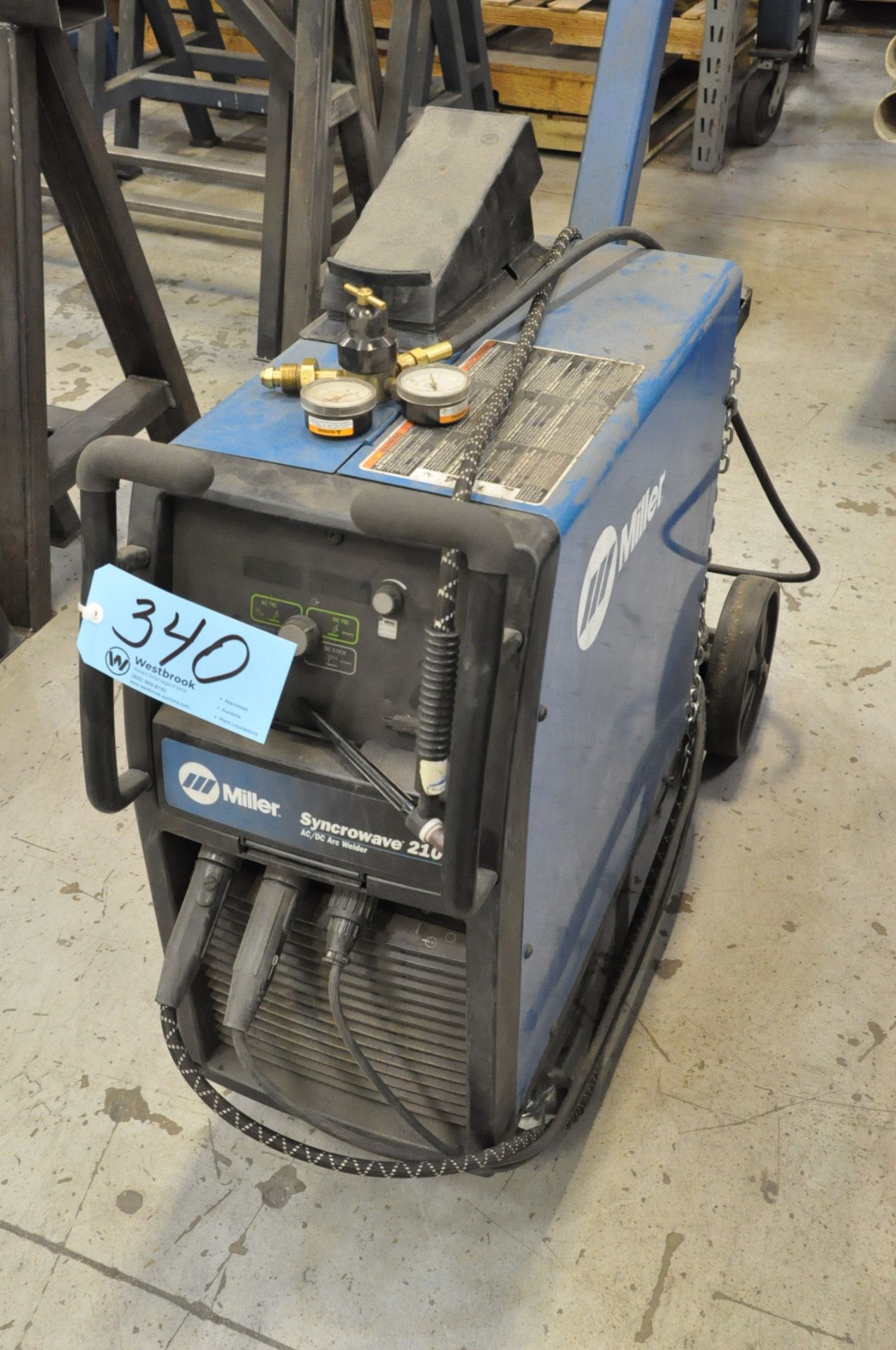 Miller Syncrowave 210, AC/DC Tig Welding Power Source with Leads, Foot Pedal, Portable (2019)