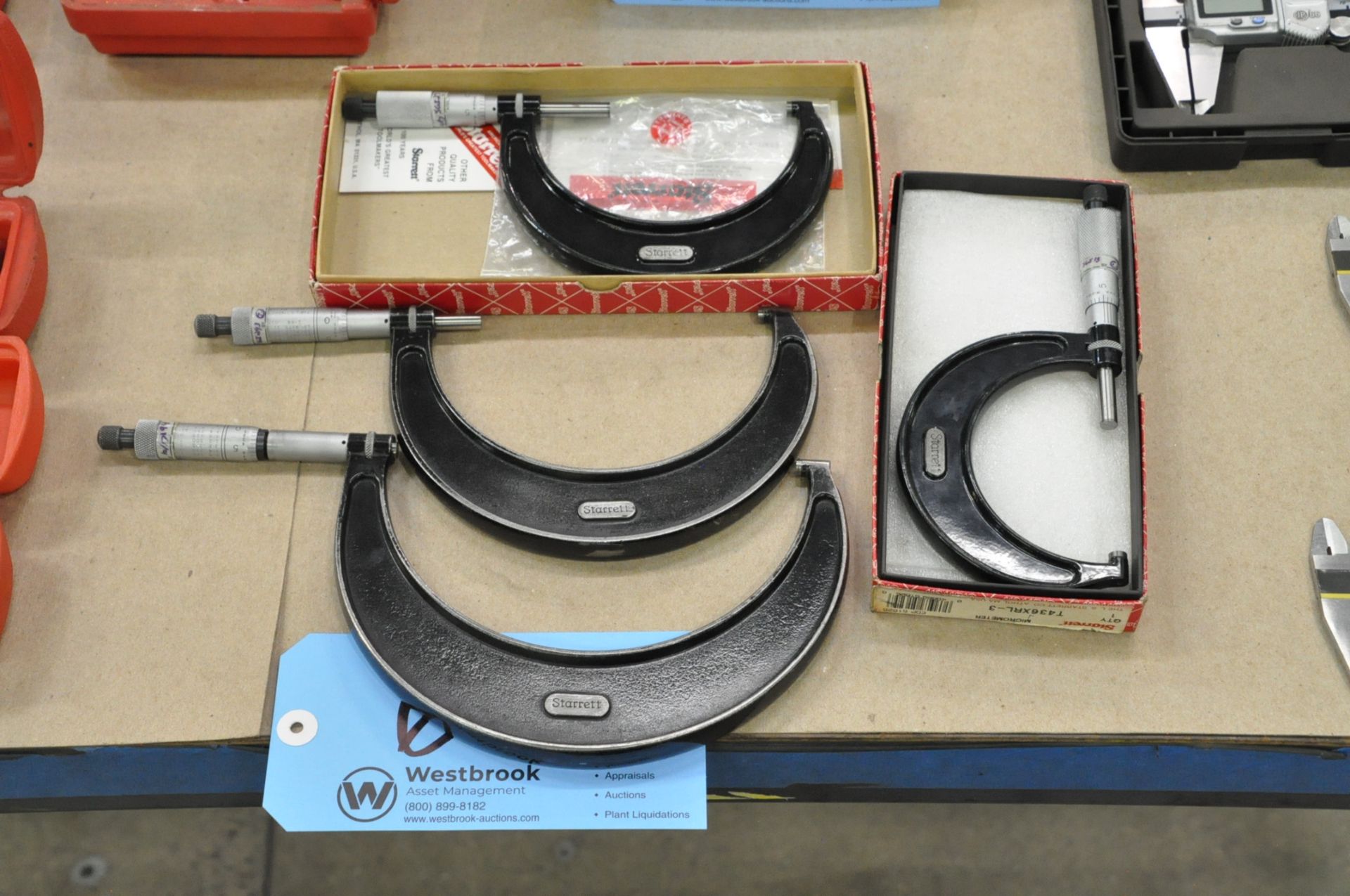 Lot-(4) Various Starrett Outside Micrometers, (Bldg 1)