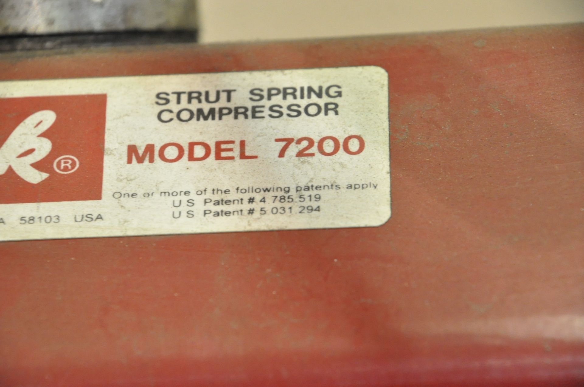 Branick Model 7200, Wall Mounted Strut Spring Compressor Station - Image 2 of 2