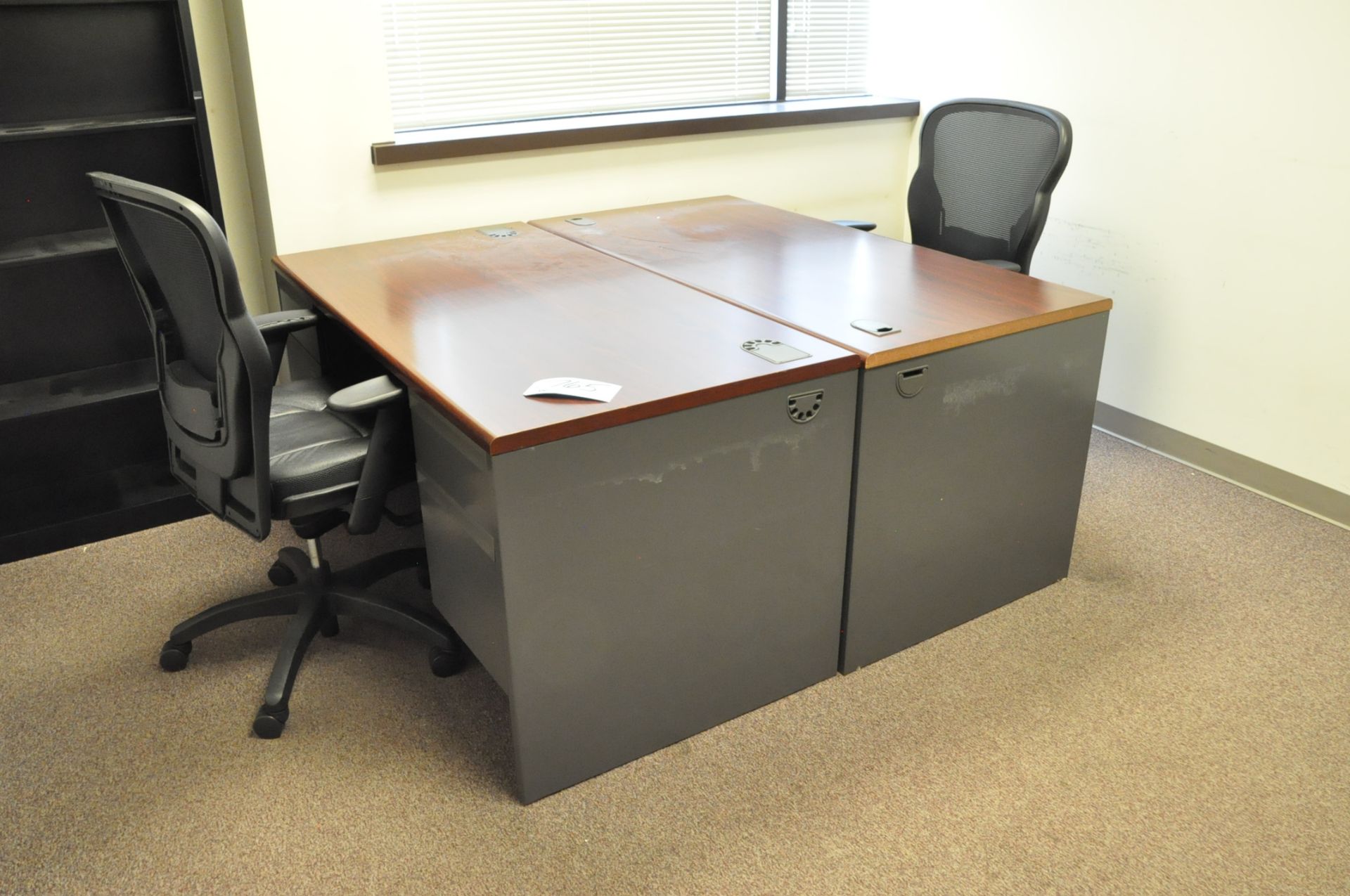 Lot-(7) Desks, (6) Chairs, (1) Bookcase and (1) File Cabinet in (2) Offices - Image 4 of 6