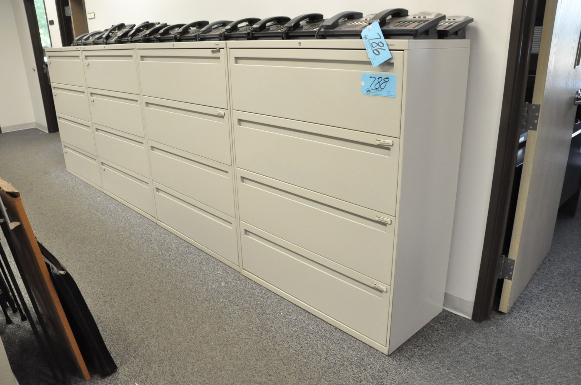 Lot-(4) Hon 4-Drawer Lateral File Cabinets, (1st Floor Offices)