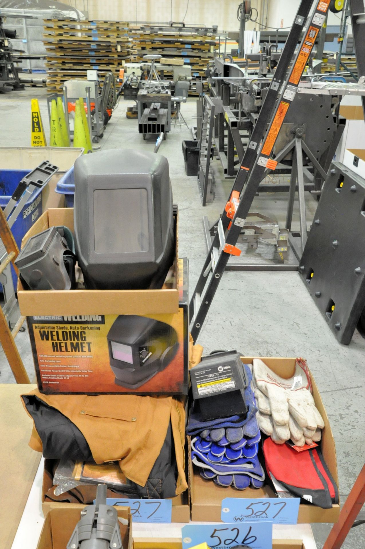 Lot-Welding Safety Apparel and Helmets in (3) Boxes, (Bldg 1)