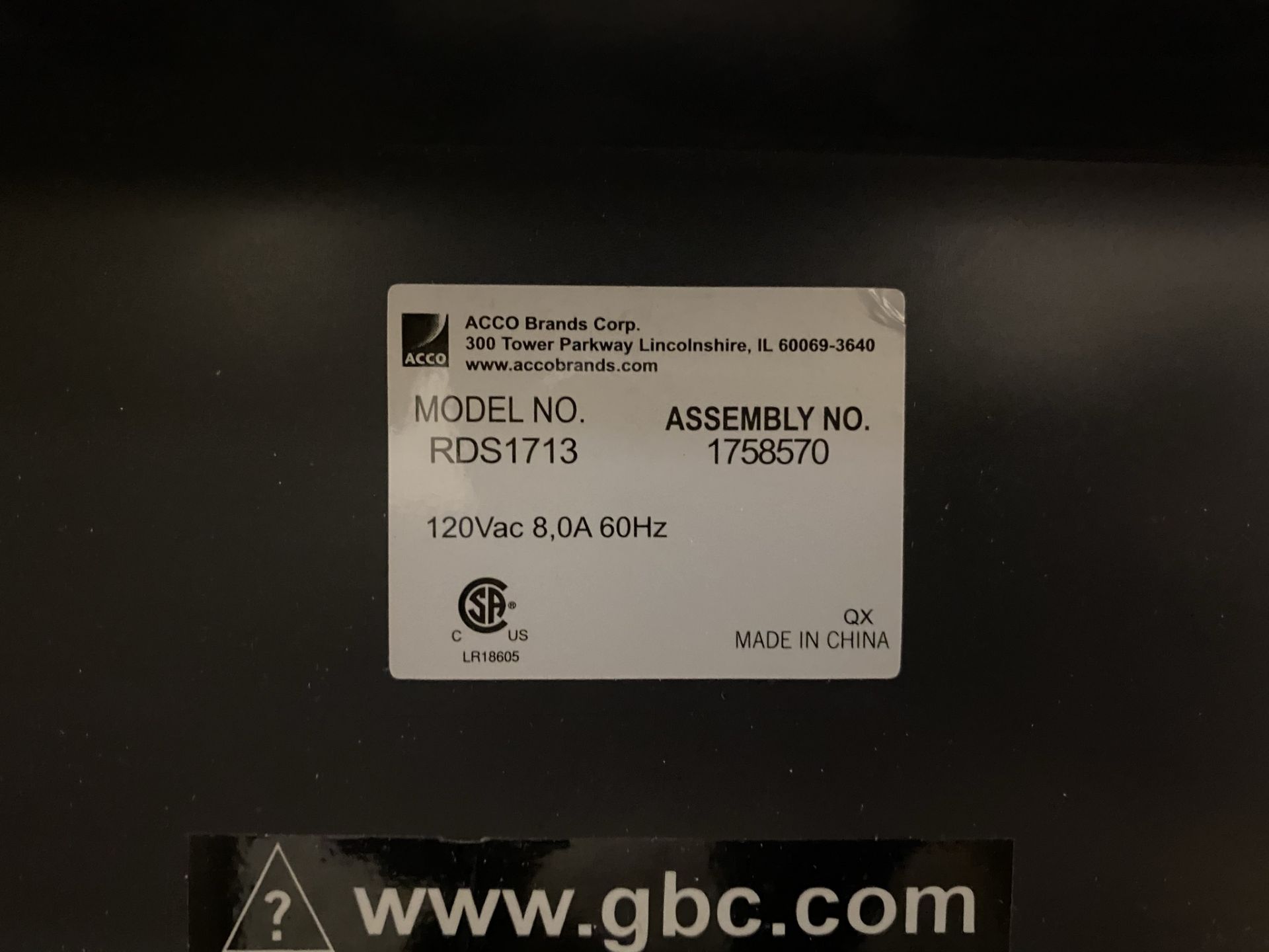 GBC Document Shredder, (Bldg 2) - Image 3 of 3