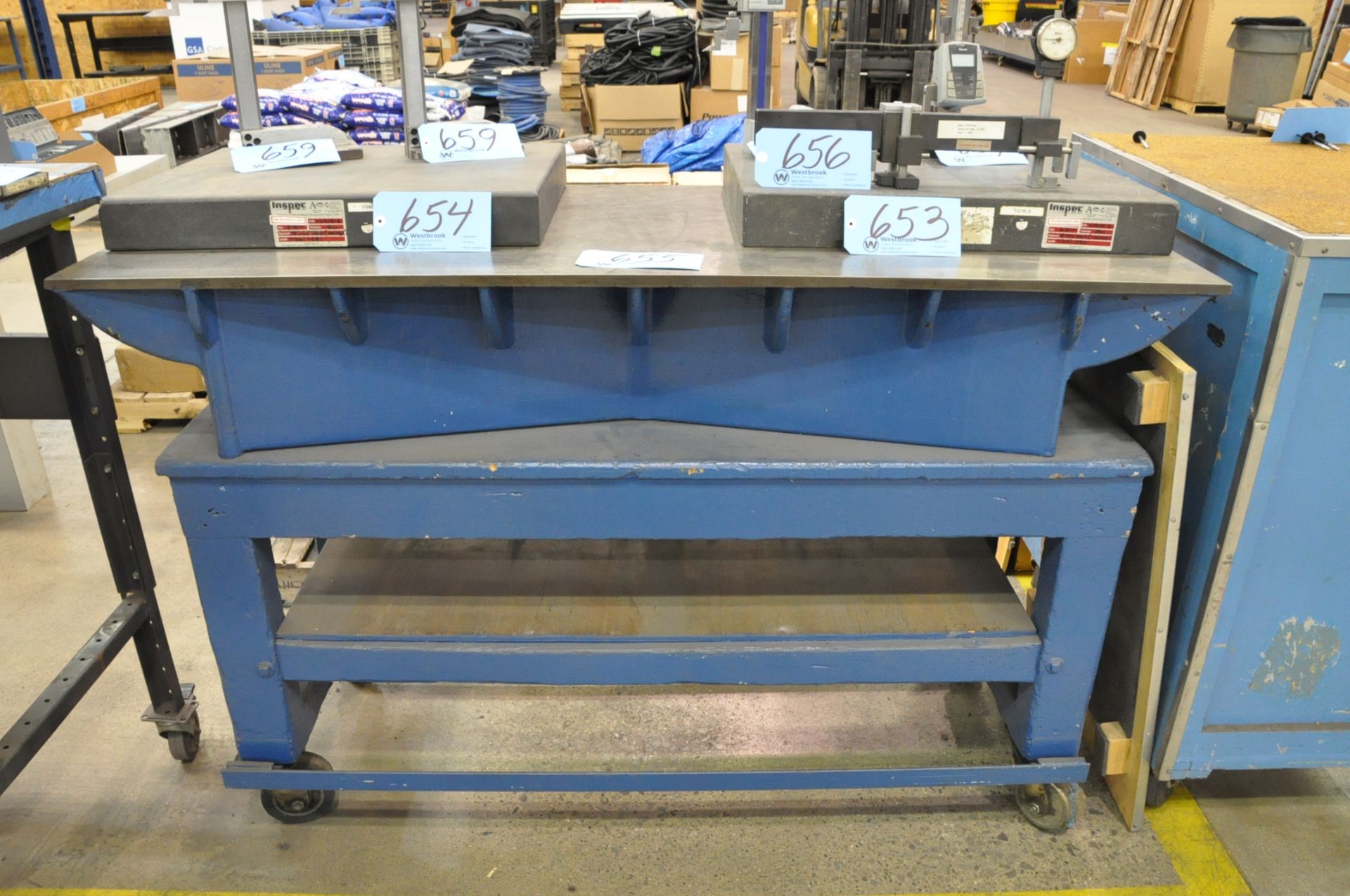 24" x 60" Cast Iron Surface Plate with Steel Stand, (Bldg 1)