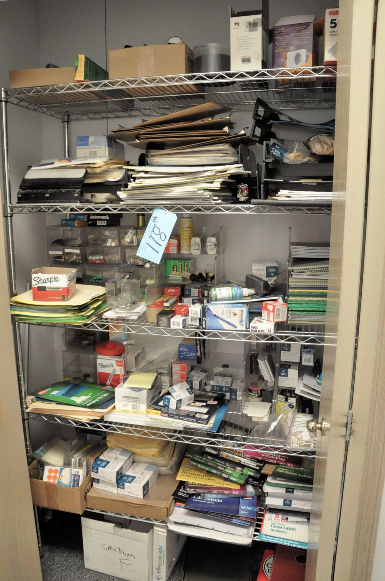 Lot-Various Office Supplies in (1) Closet, (1st Floor Offices), (Bldg 1)