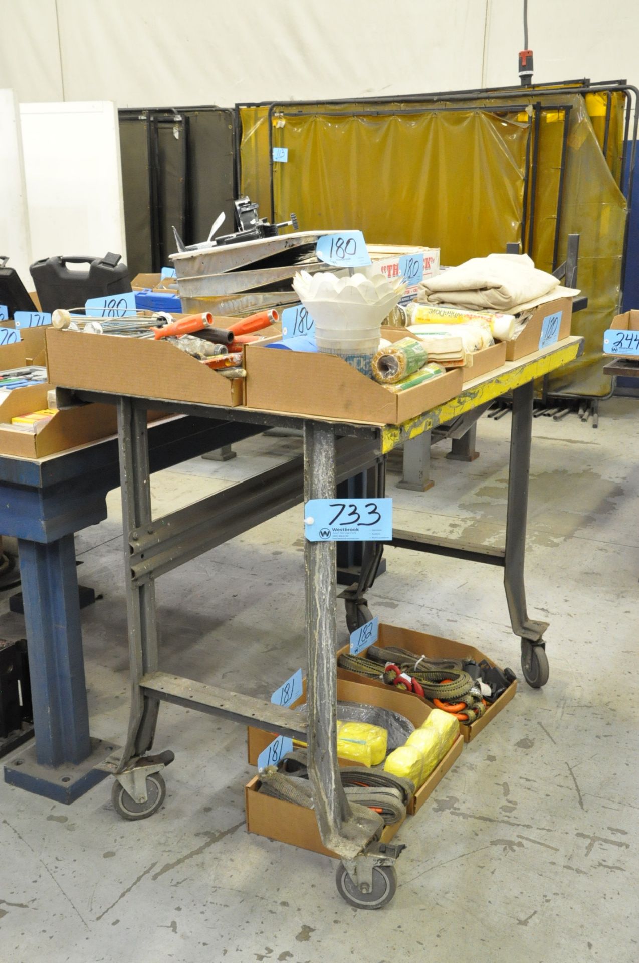 Lot-(1) Rolling Work Bench with 6 1/2" Swivel Bench Vise and (3) Standard Work Benches - Image 2 of 2