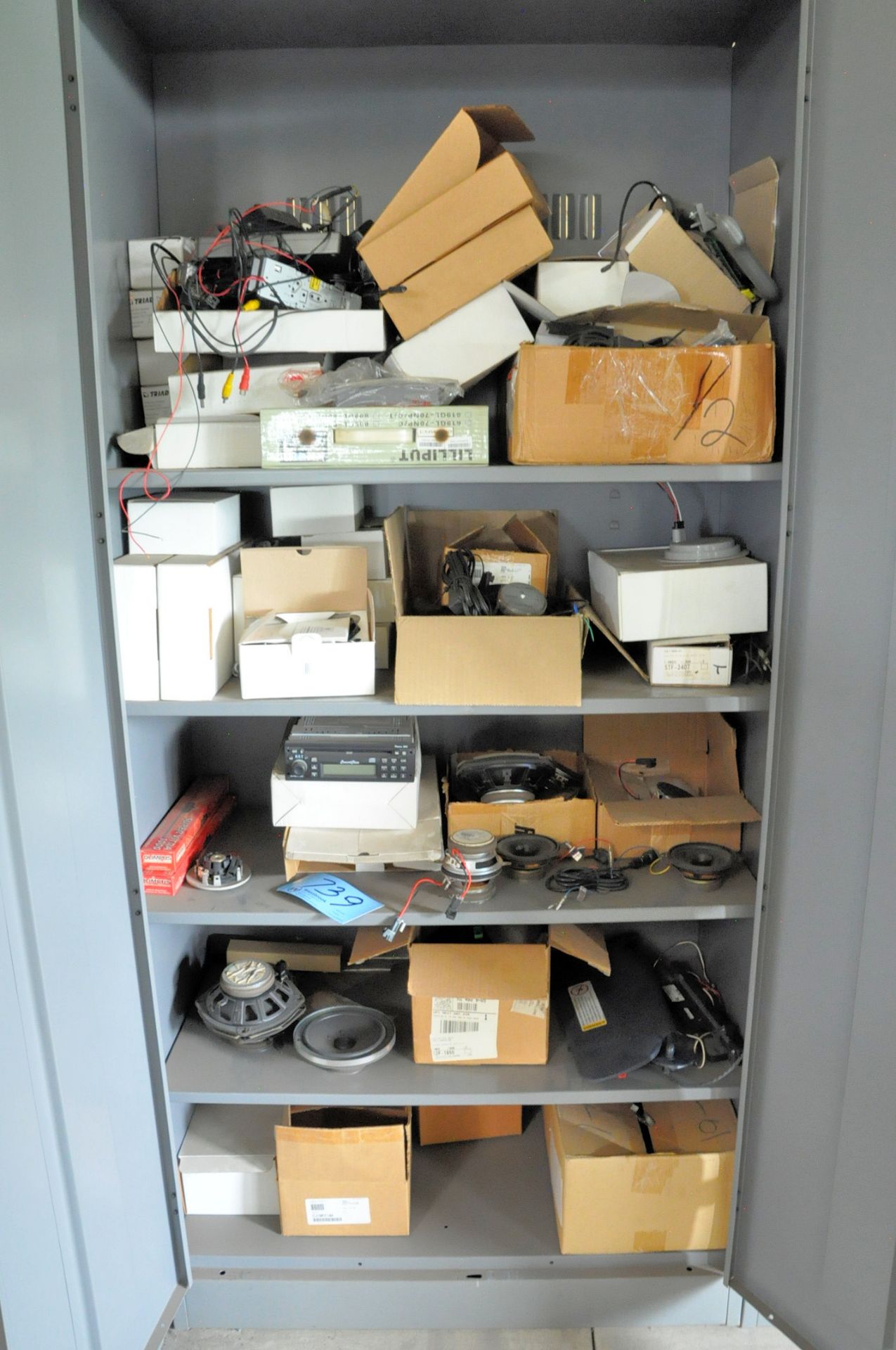 Lot-(4) Cabinets and (1) Shelving Unit with Various Electrical Components Contents - Image 4 of 7