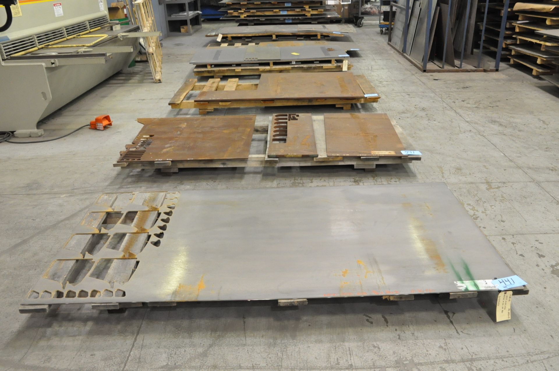 Lot-Steel Sheets: (1) 48 1/2" x 96" x 3/16", (3) Various Cuts .250" - Image 2 of 8