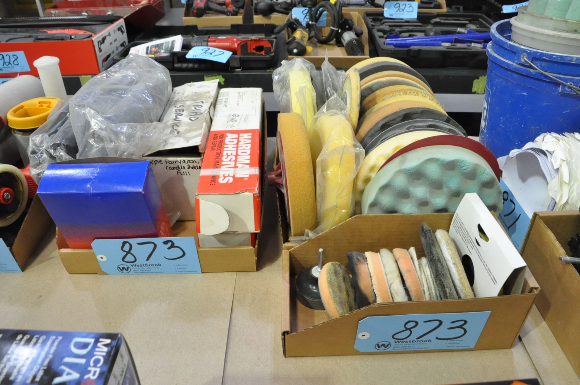 Lot-Buffing/Polishing Pads, Adhesives, etc. in (2) Boxes, (Bldg 2)