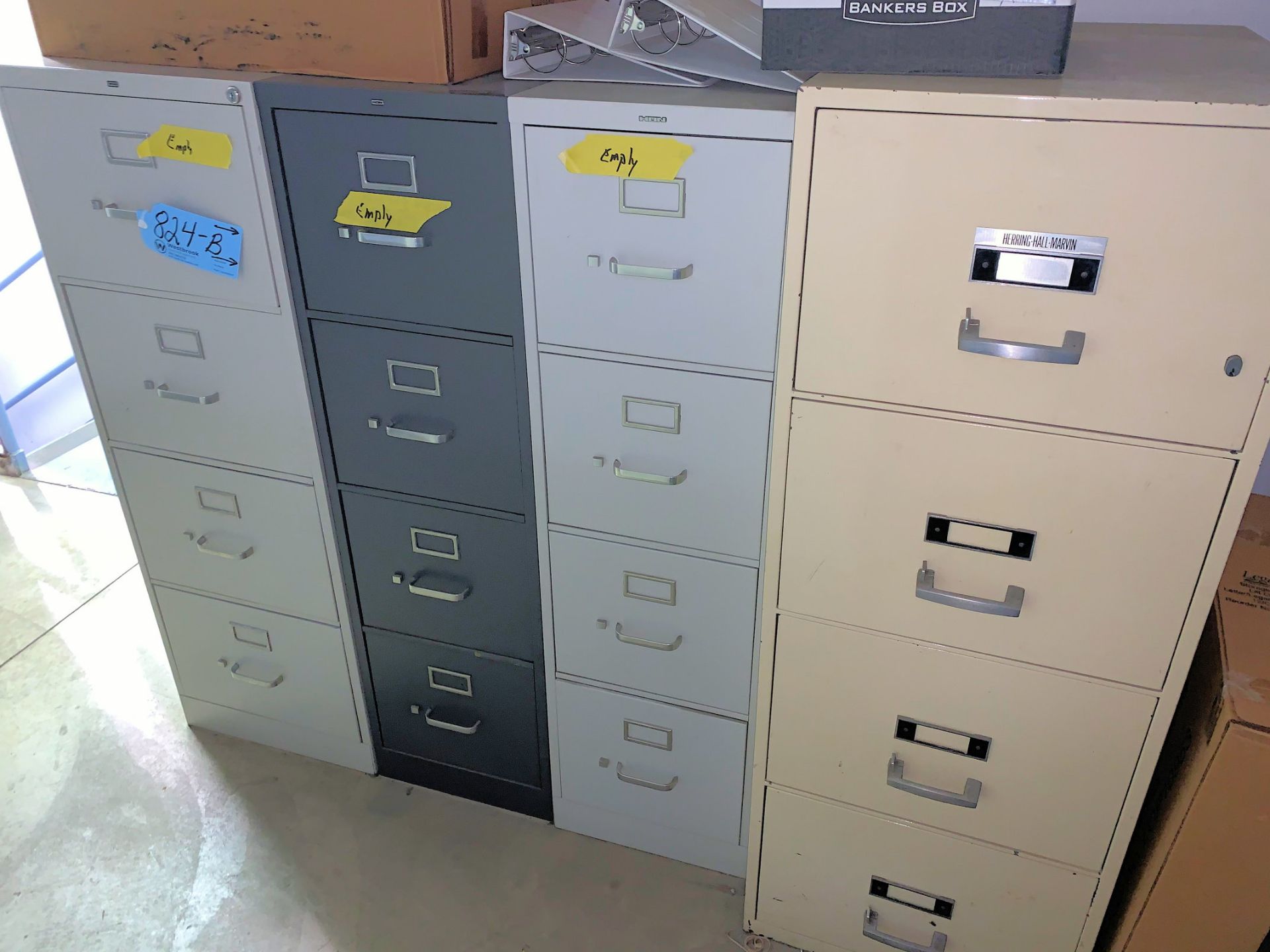 Lot-(8) Various File Cabinets, (Upstairs Mezzanine), (Bldg 1)