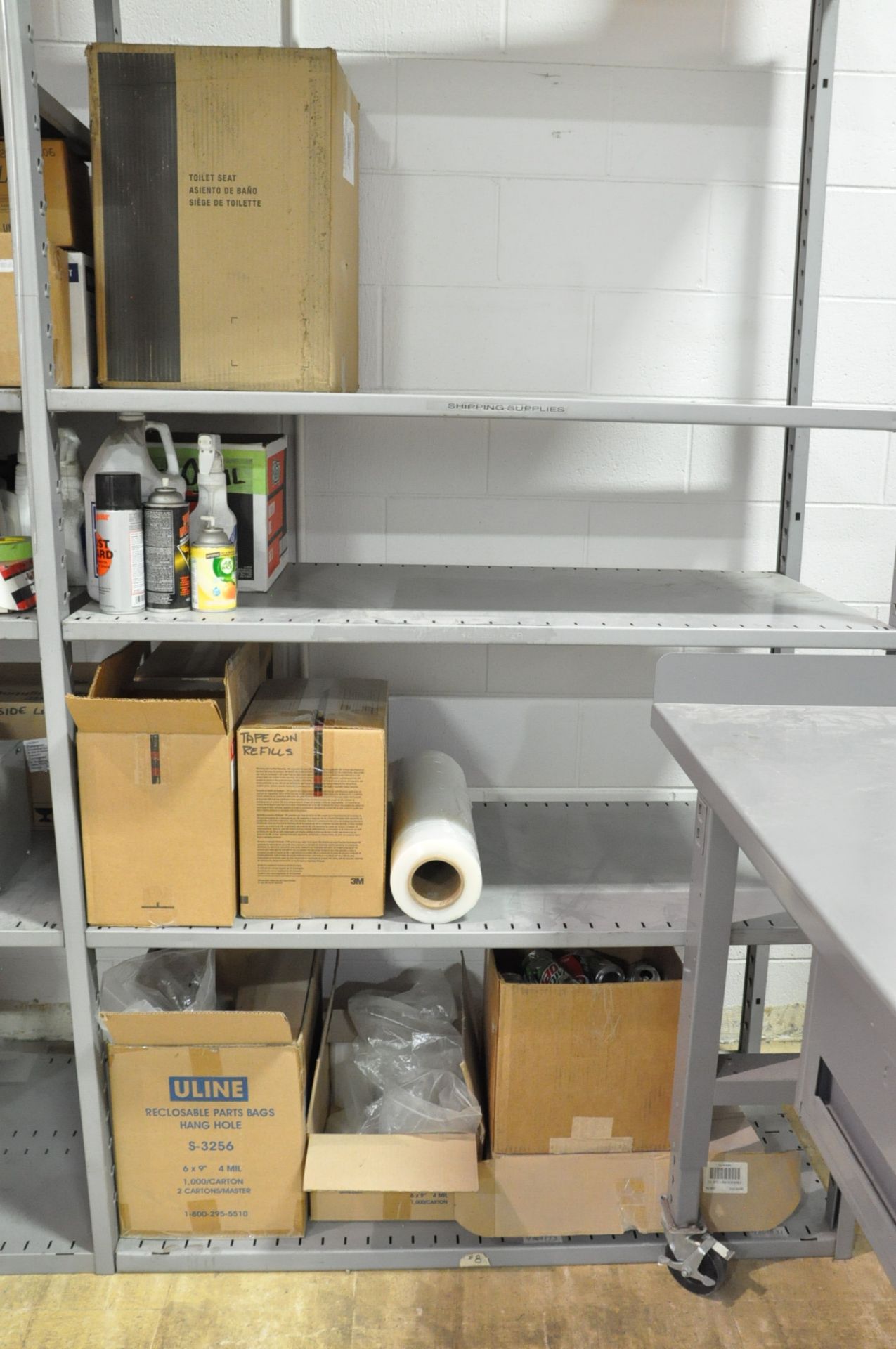 Lot-Shipping and Office Supplies, (2) Sections Shelving, (1) 2-Door Storage Cabinet - Image 5 of 5