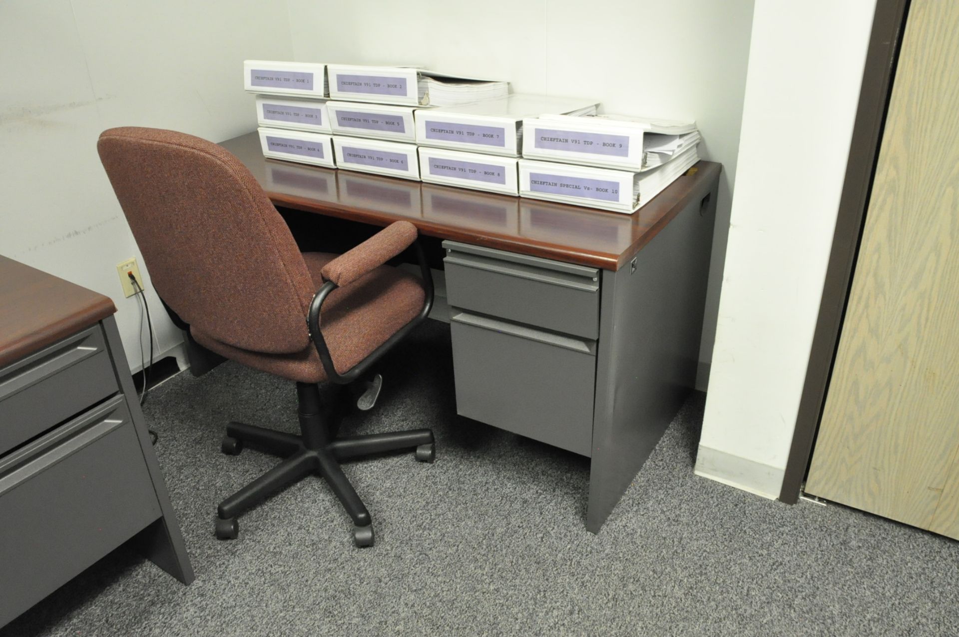 Lot-(3) Desks, (3) Chairs, (3) Bookcases and (2) File Cabinets in (1) Office - Image 3 of 3