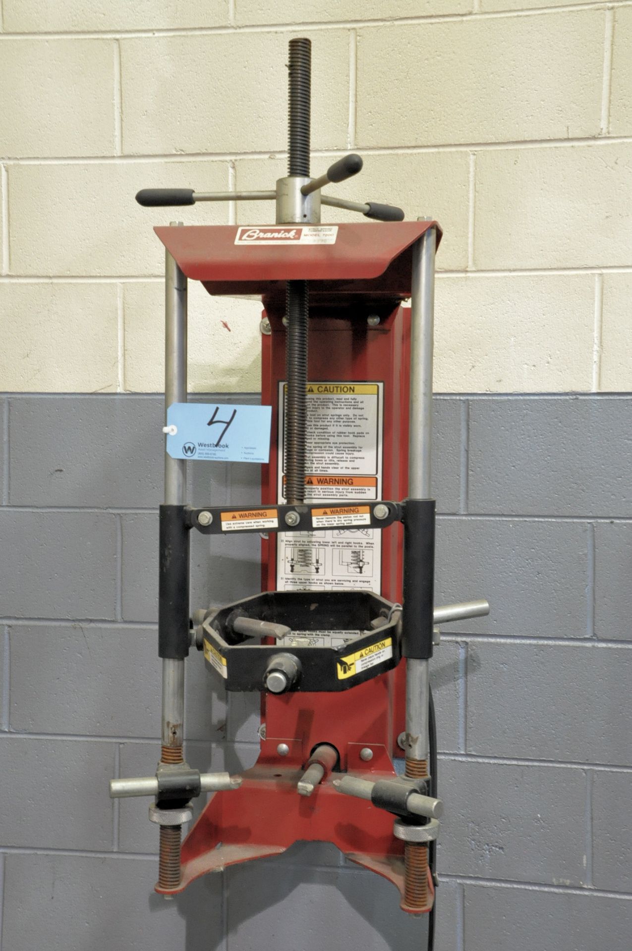 Branick Model 7200, Wall Mounted Strut Spring Compressor Station