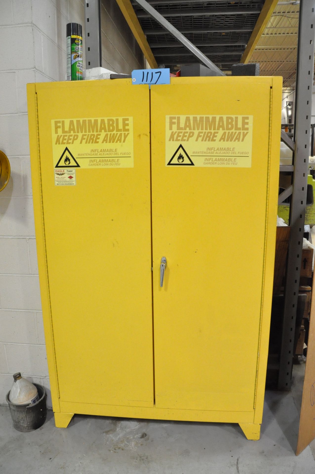 Eagle Tower 2-Door Flammable Safety Cabinet with Contents, (Bldg 2)
