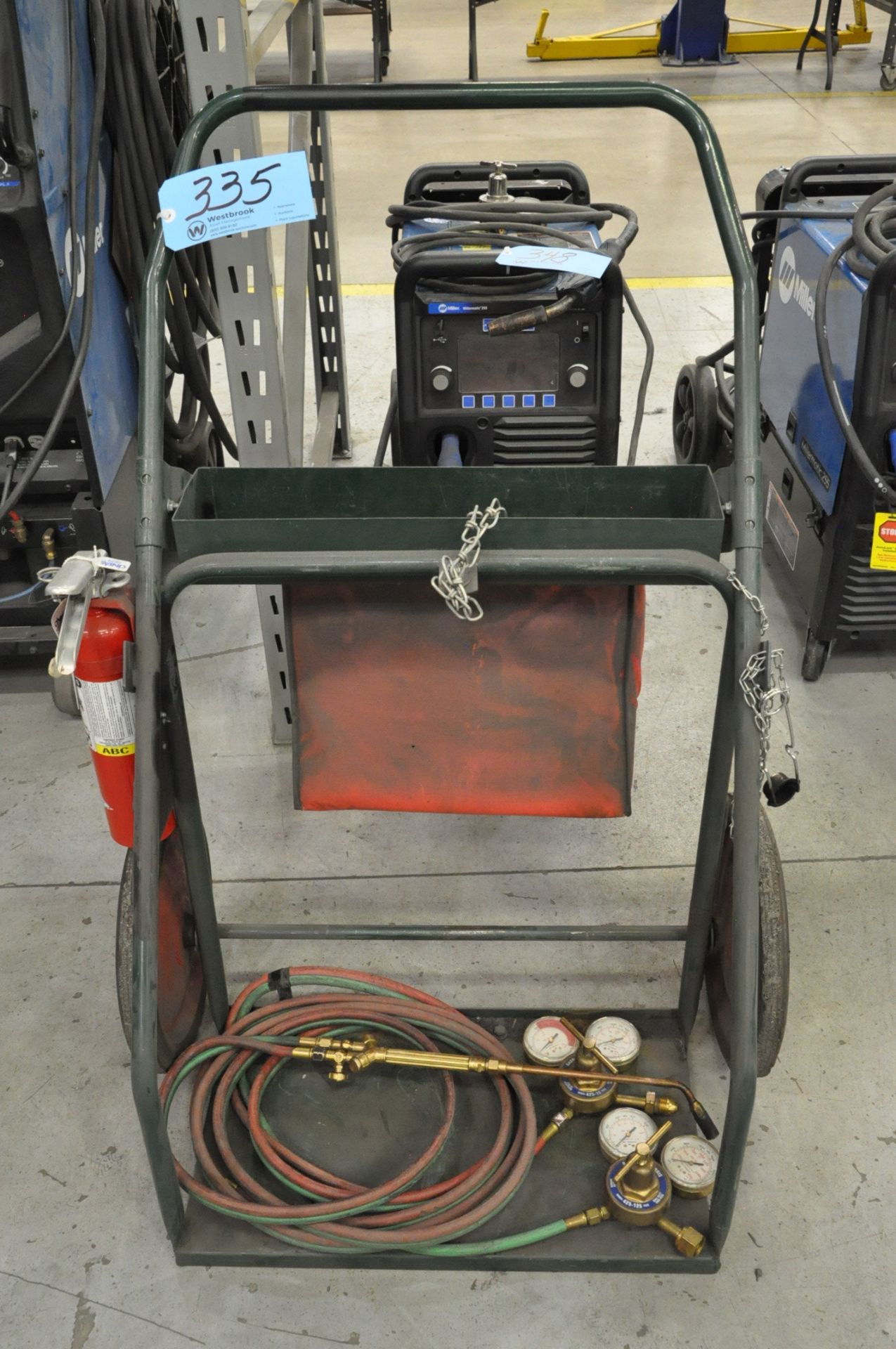 Oxygen/Acetylene Cart, with Torch, Gauges and Hose, (Bldg 1)