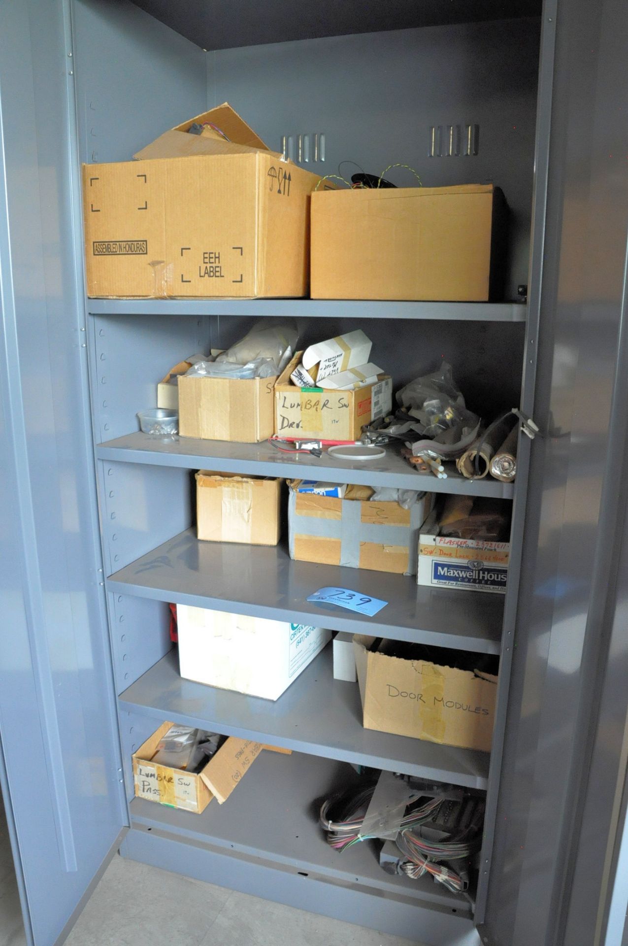 Lot-(4) Cabinets and (1) Shelving Unit with Various Electrical Components Contents - Image 6 of 7