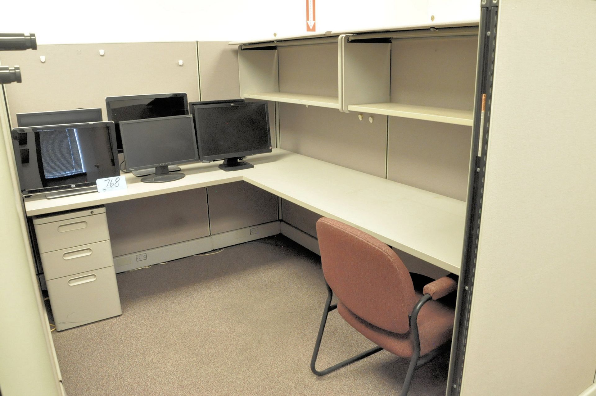 Lot-5 Station Cubicle Partition Work System, (Contents Not Included) - Image 8 of 9