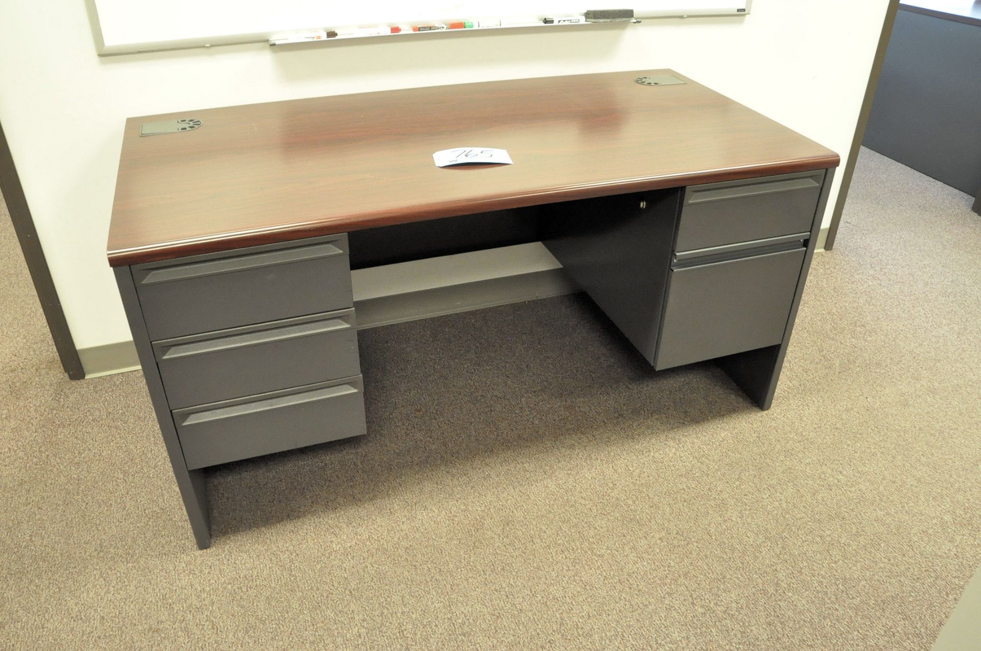 Lot-(7) Desks, (6) Chairs, (1) Bookcase and (1) File Cabinet in (2) Offices - Image 3 of 6