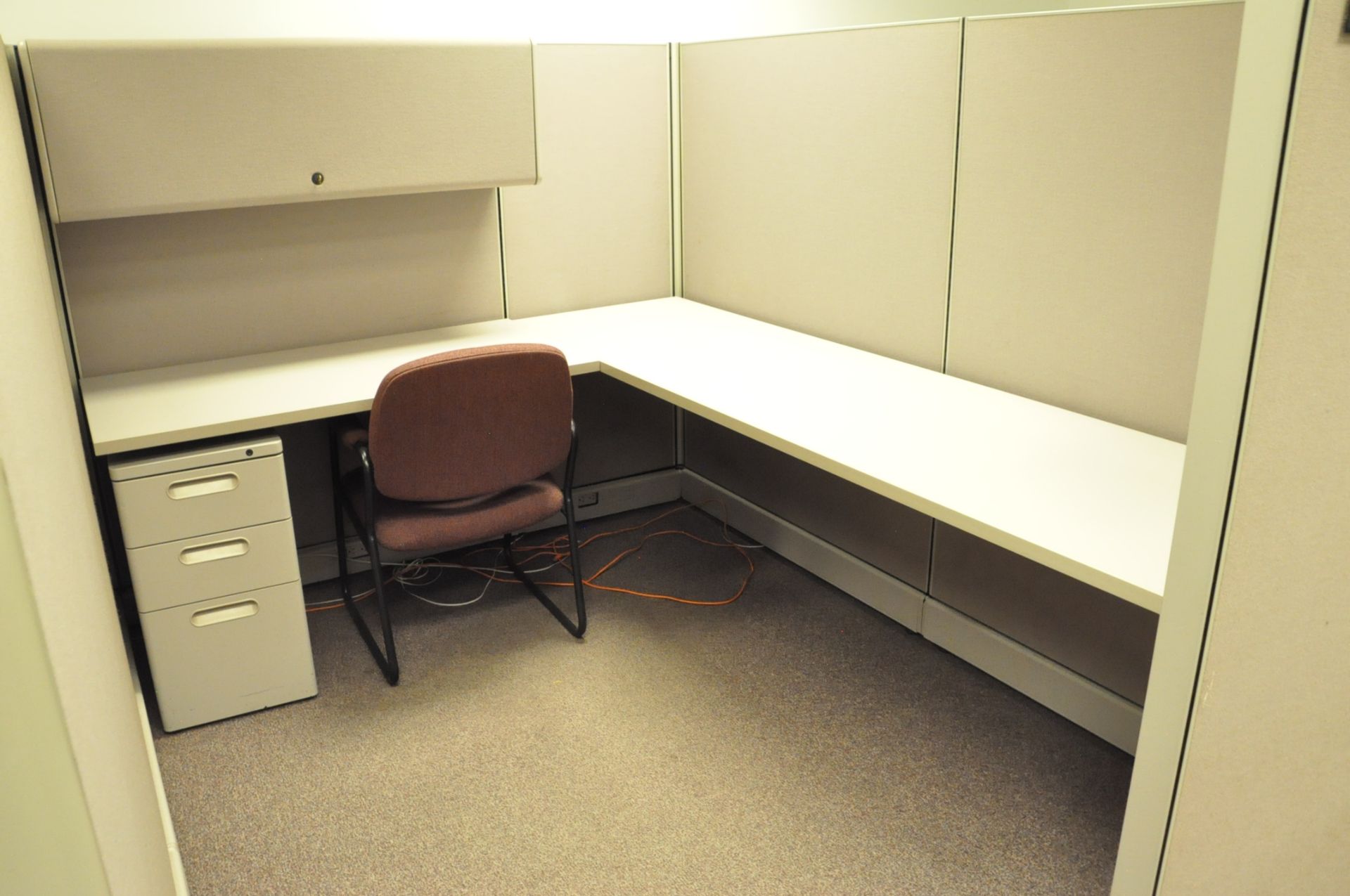 Lot-6 Station Cubicle Partition Work System, (Computer Electronics Not Included) - Image 4 of 8