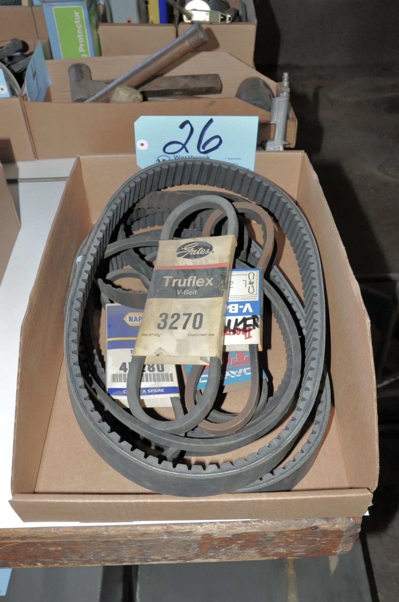 Lot-Machine Drive Belts in (1) Box