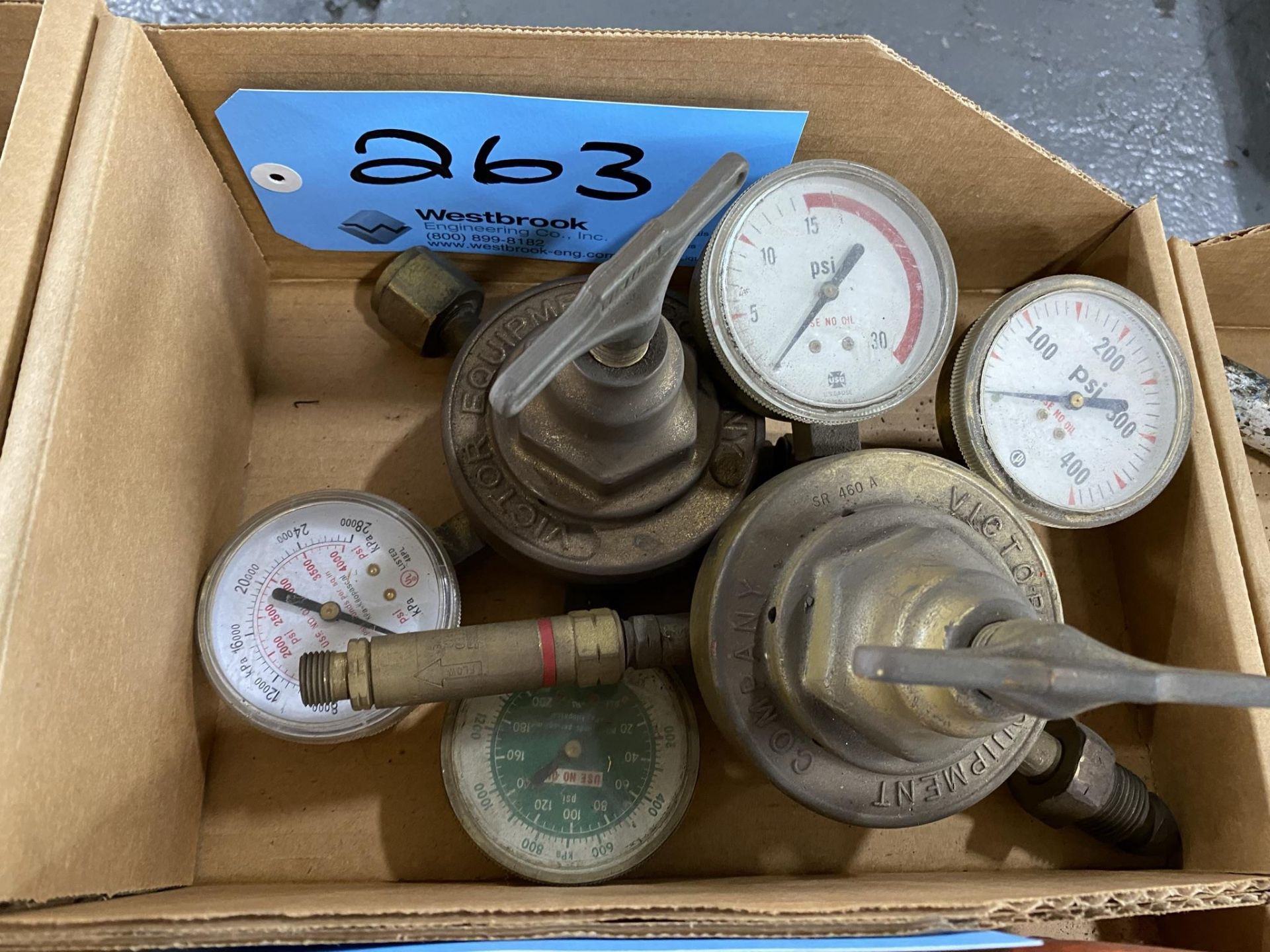 Lot of (2)- Compressed Gas Regulators w/ Gauges