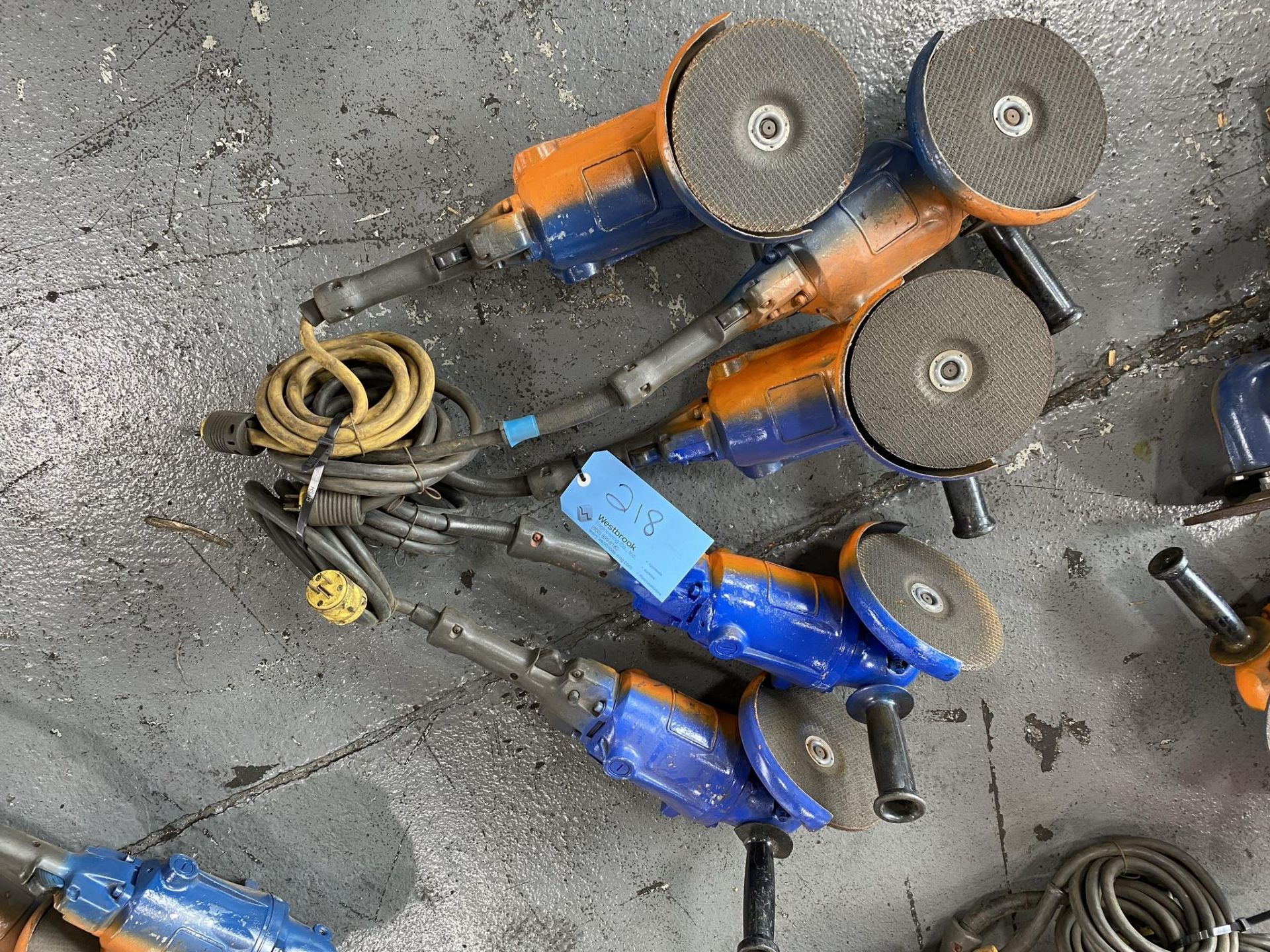 Lot of (5) 7"/9" Angle Grinders (110 Volt)