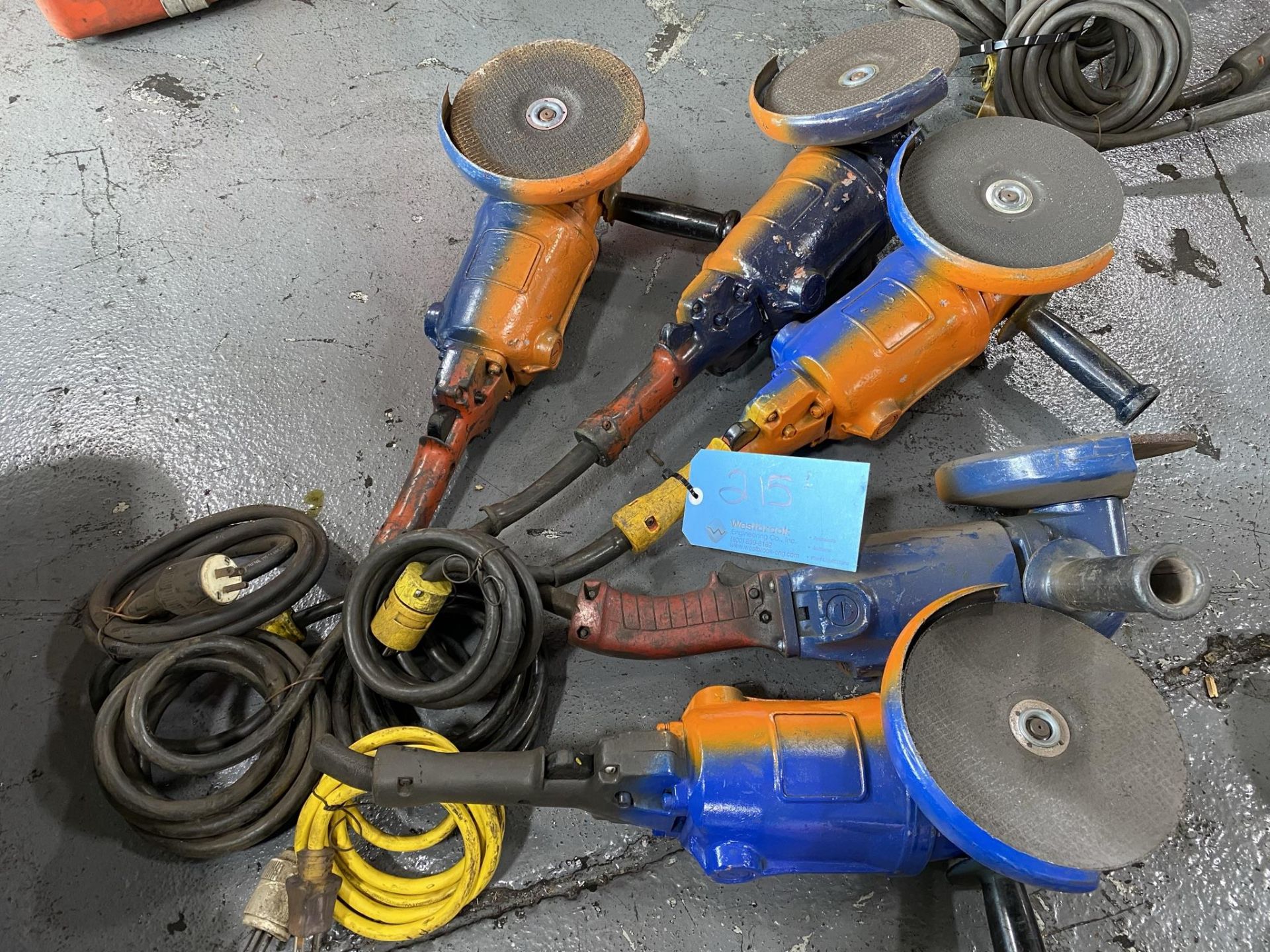 Lot of (5) 7"/9" Angle Grinders (110 Volt)