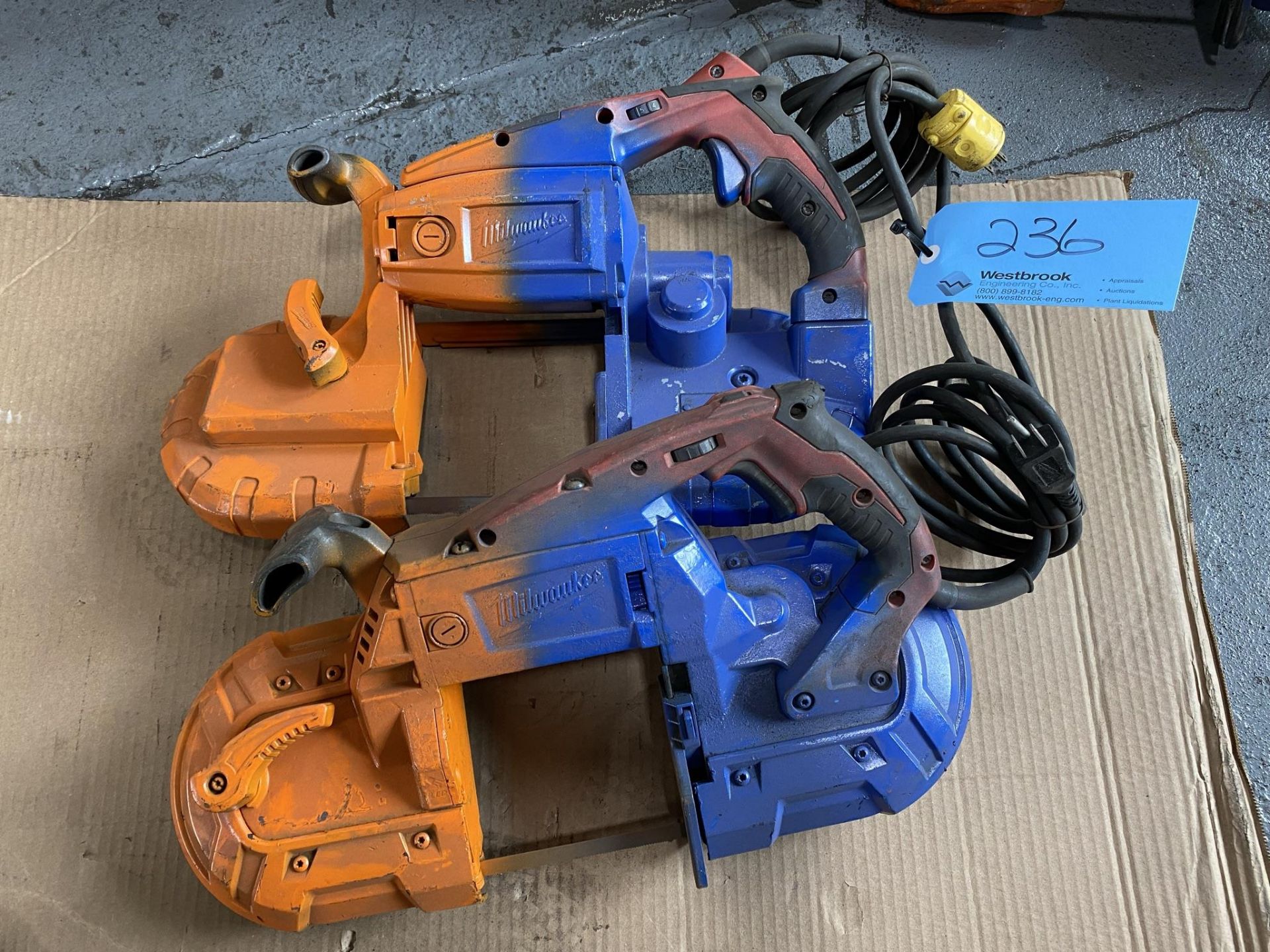 Lot of (2) Milwaukee Heavy Duty Deep Cut Band Variable Speed Saws (110 Volt)