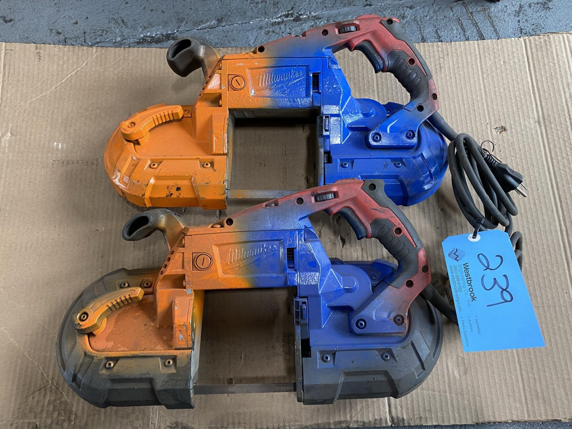 Lot of (2) Milwaukee Heavy Duty Deep Cut Band Variable Speed Saws (110 Volt)