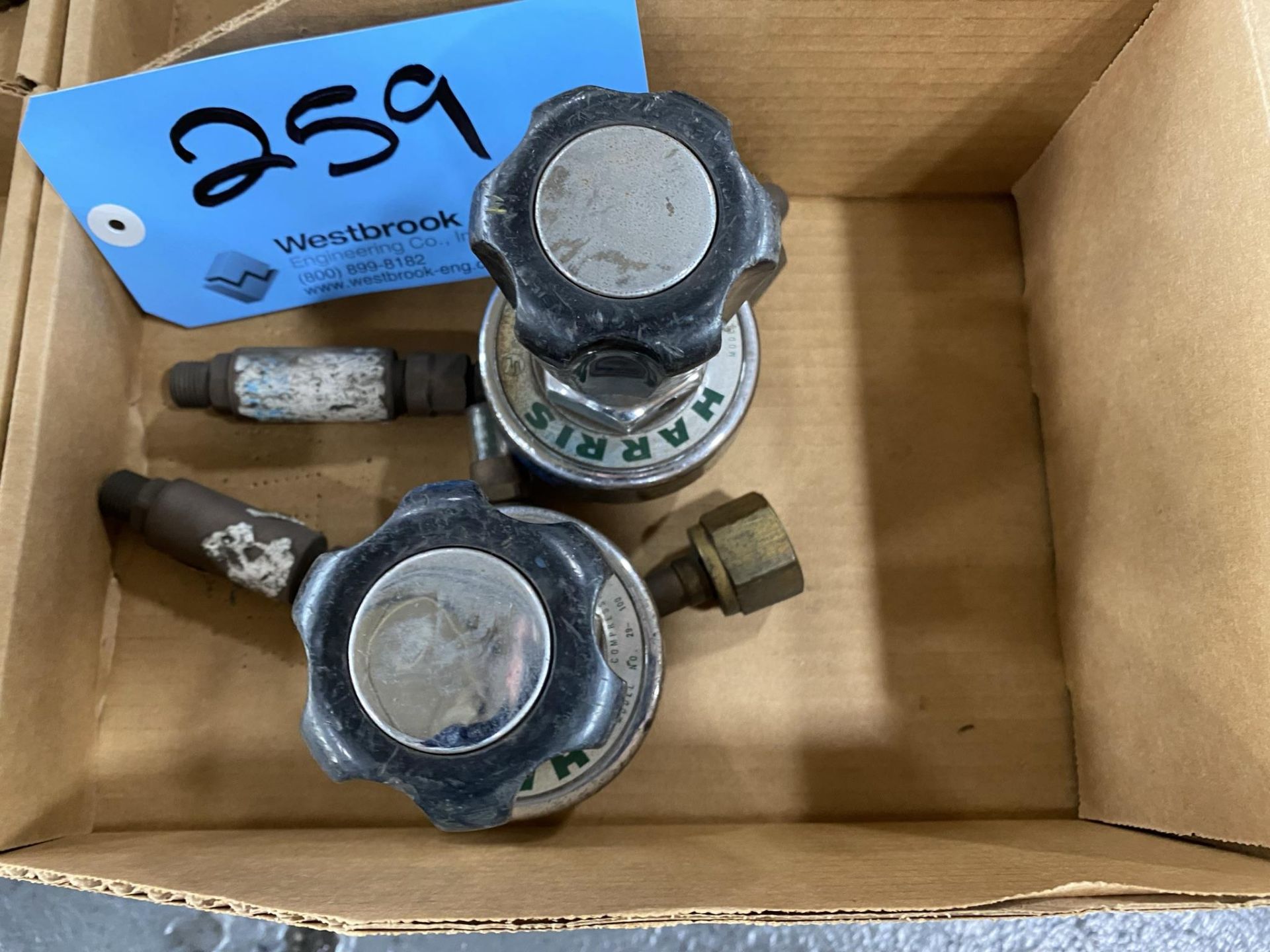 Lot of (2)- Harris Compressed Gas Regulators