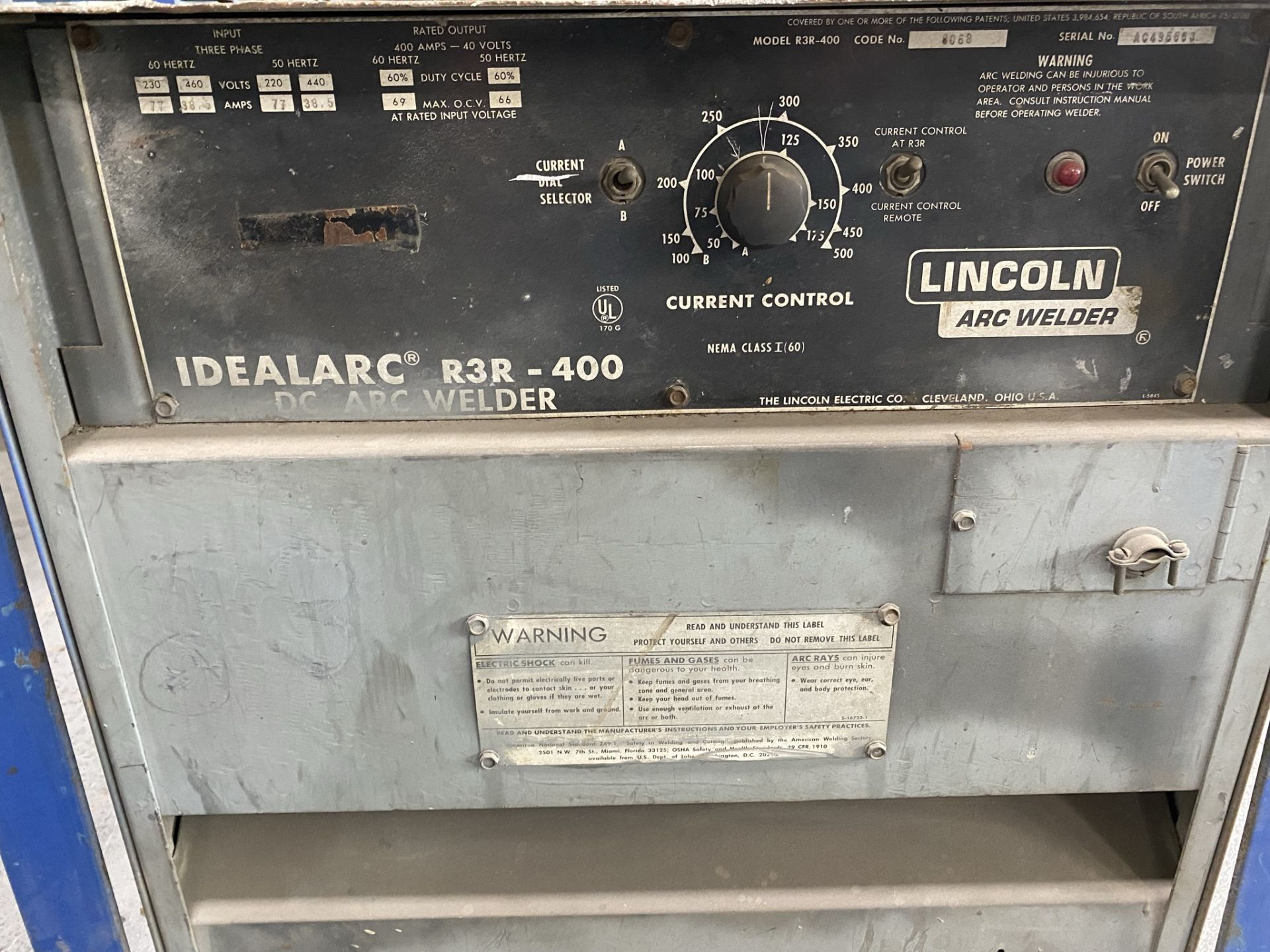 Lincoln Idealarc R3R-400 Welder (220/440 Volt, 3-Phase) - Image 3 of 3