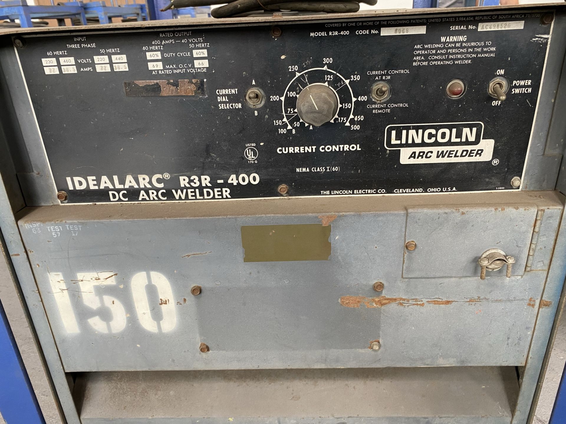 Lincoln Idealarc R3R-400 Welder (220/440 Volt, 3-Phase) - Image 3 of 3