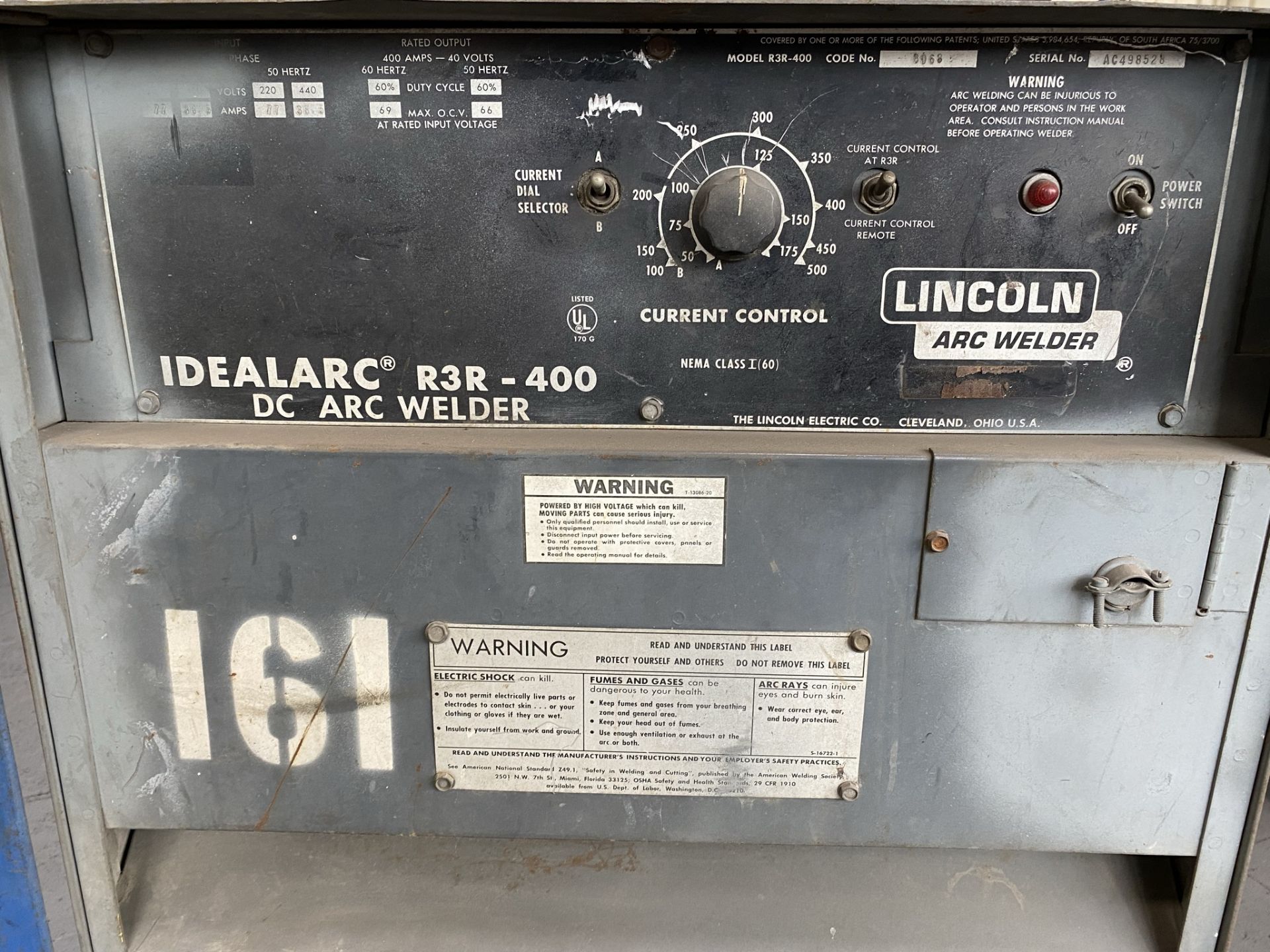 Lincoln Idealarc R3R-400 Welder (220/440 Volt, 3-Phase) - Image 3 of 3