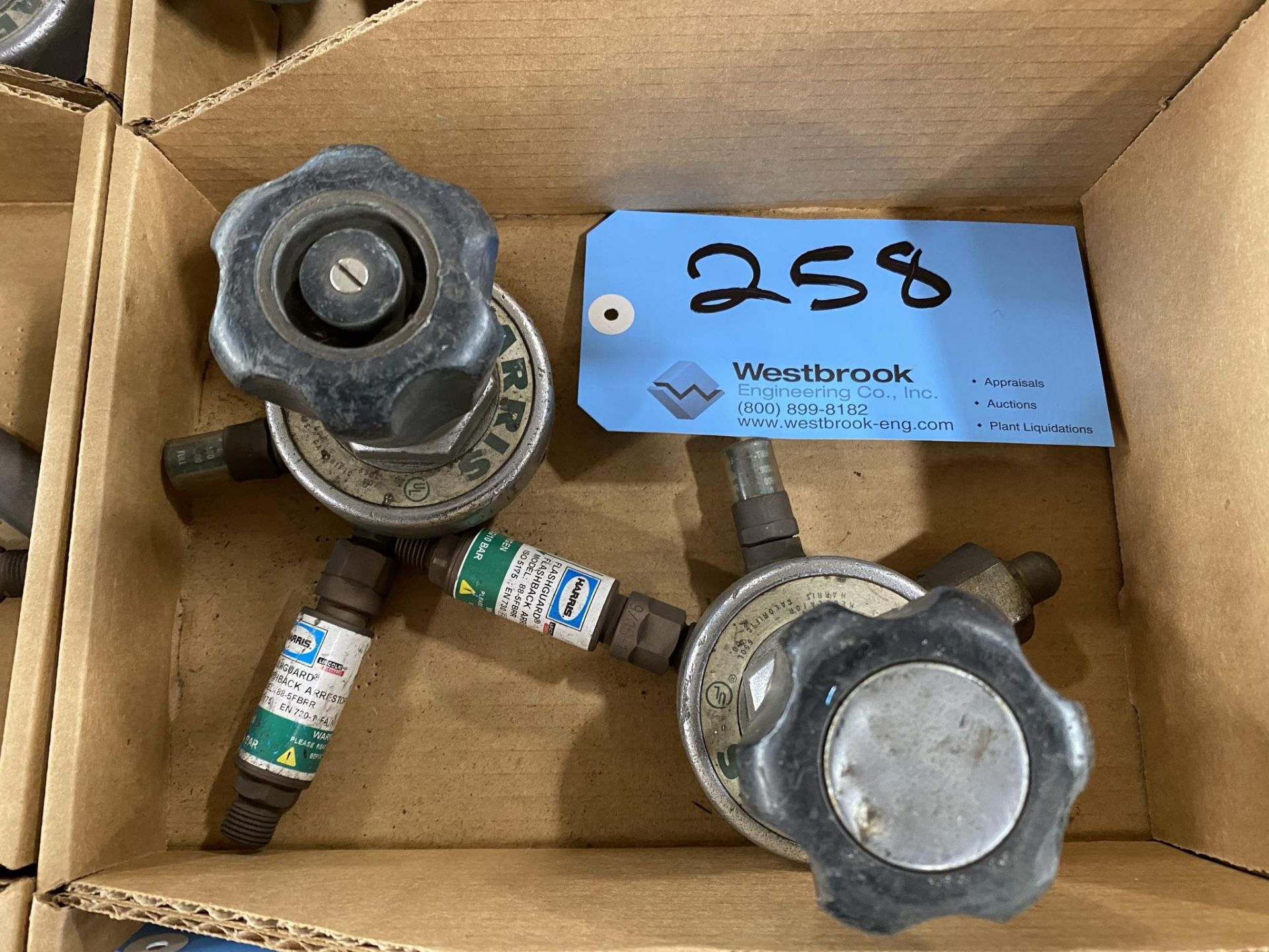 Lot of (2)- Harris Compressed Gas Regulators