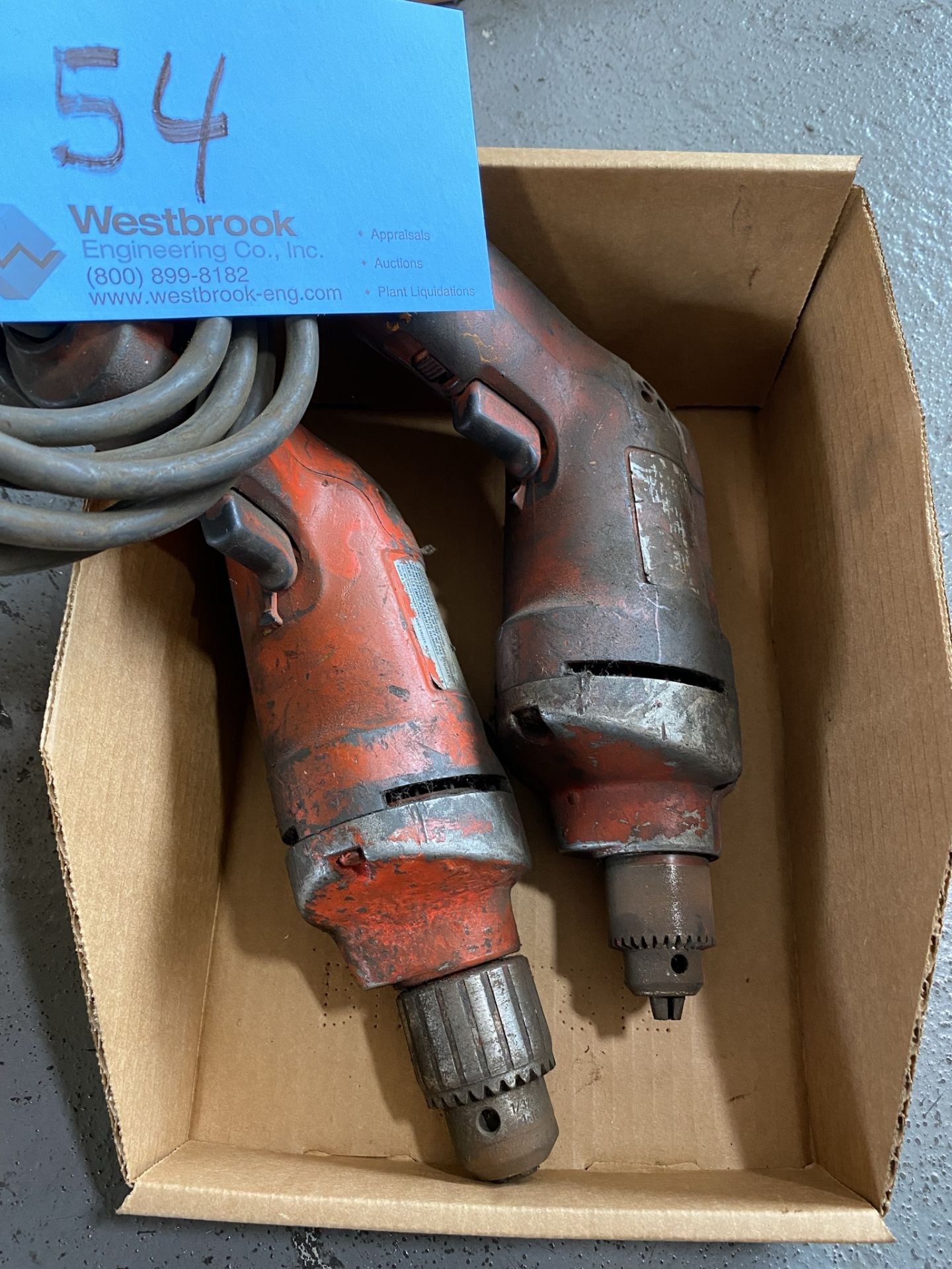 Lot of (2) Electric Hand Drills (110 Volt)