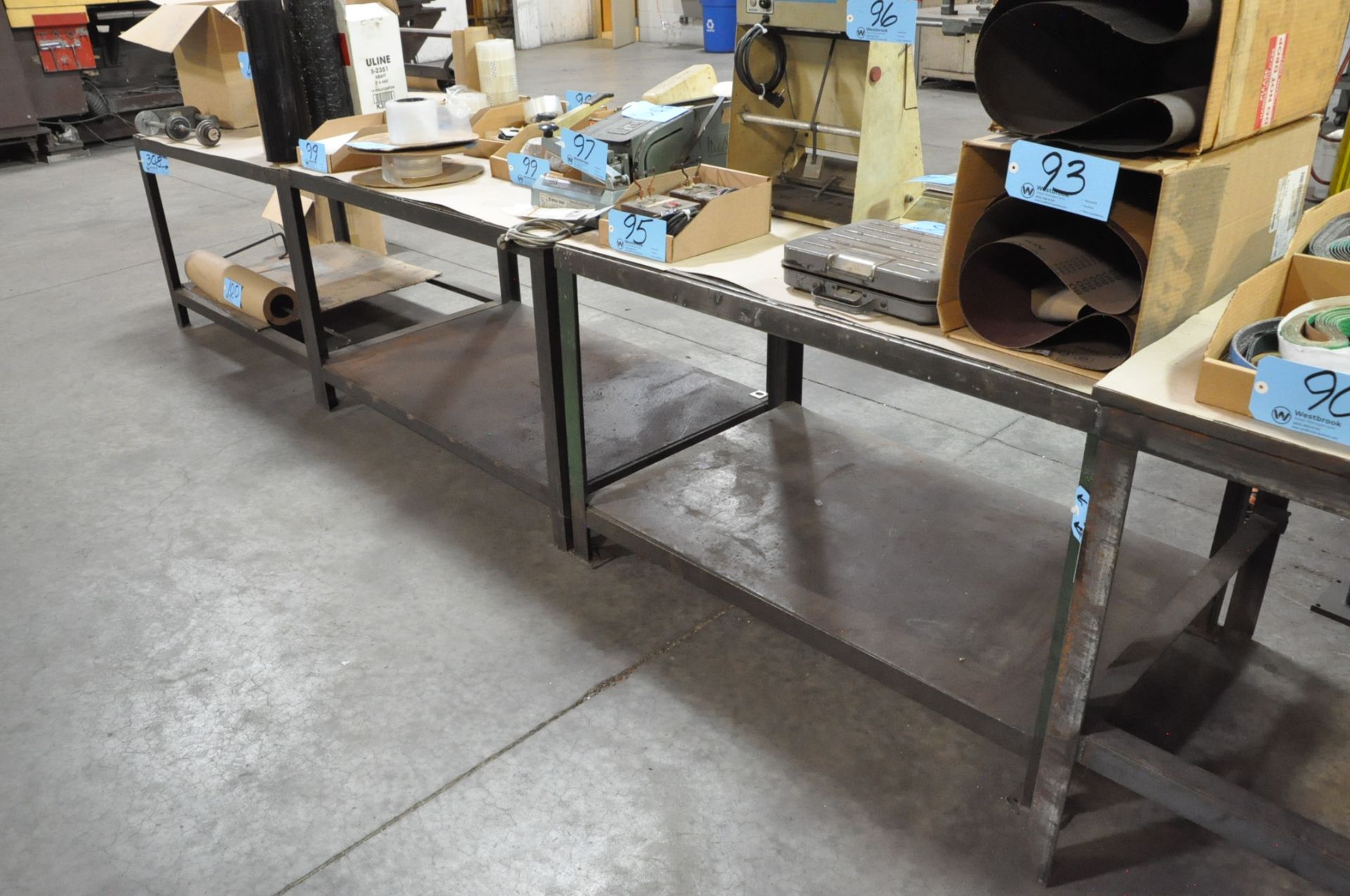Lot-(3) Steel Tables, (Contents Not Included), (Not to Be Removed Until Empty) - Image 2 of 2