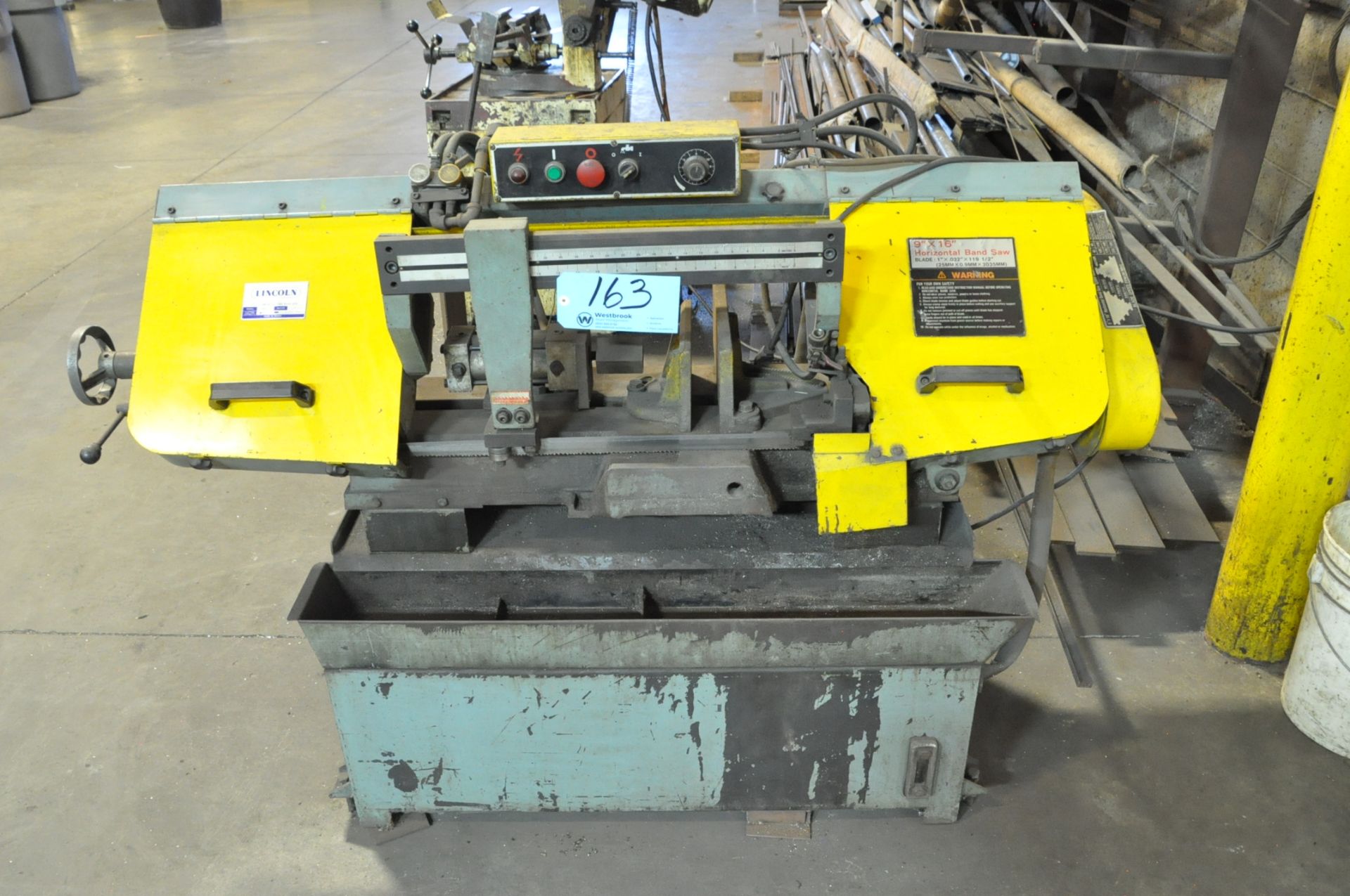 Lincoln Model THB-916A, 9" x 16" Horizontal Metal Cutting Band Saw