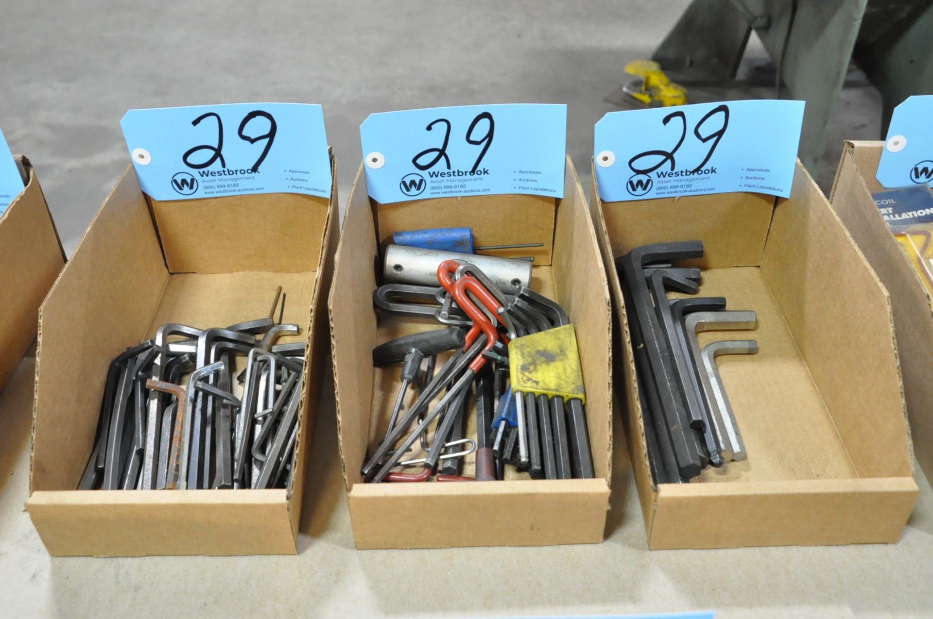 Lot-Various Allen Wrenches and T-Wrenches in (3) Boxes