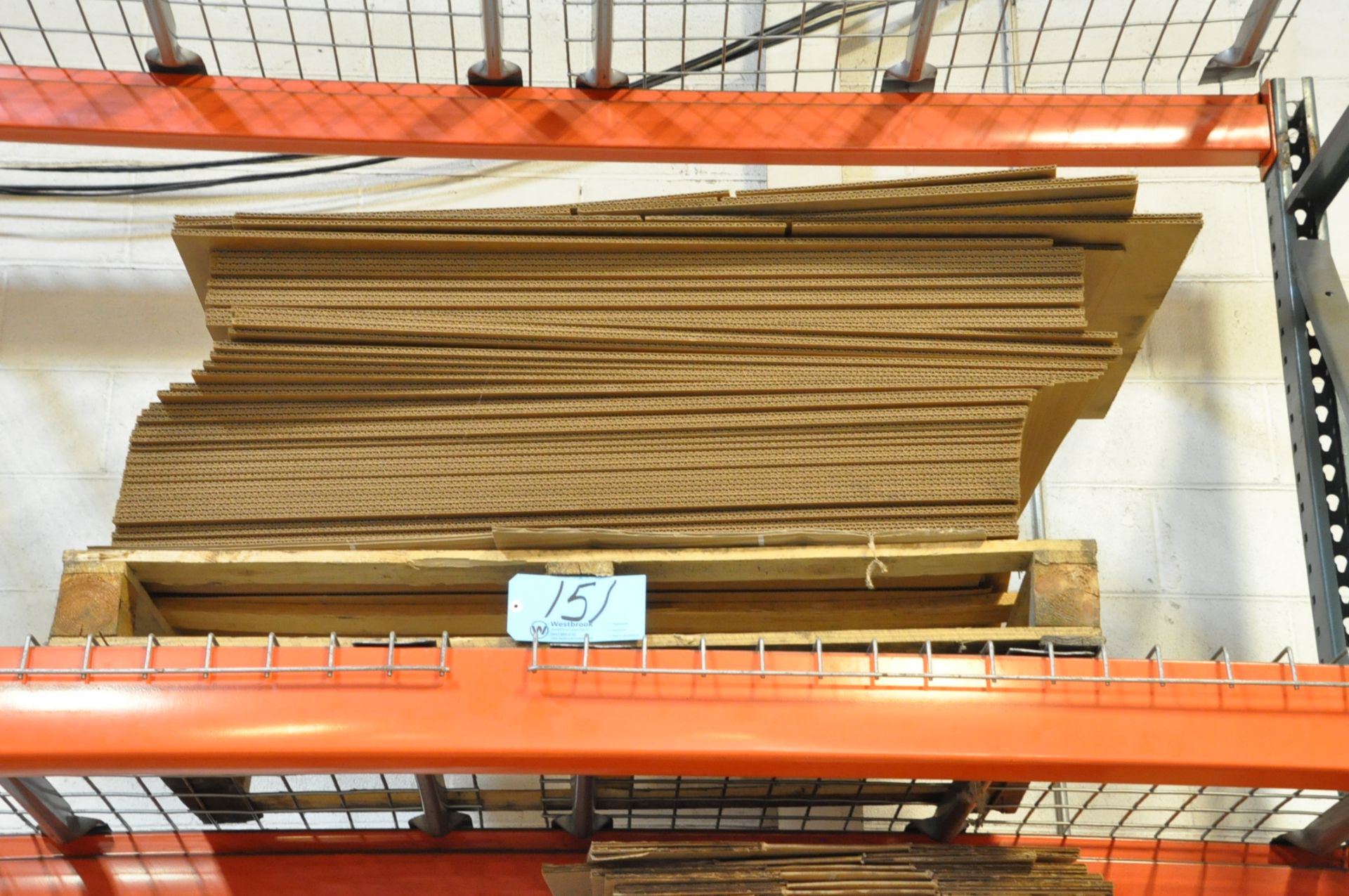 Lot-Cardboard Boxes on (1) Pallet on (1) Shelf