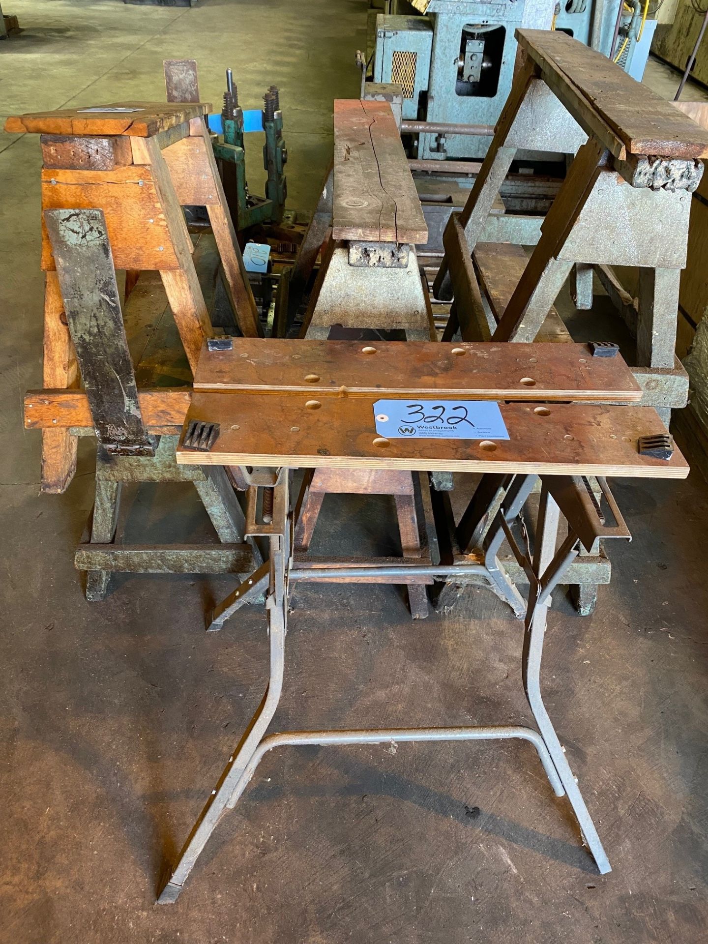 Lot-Wood Saw Horses and Work Stand