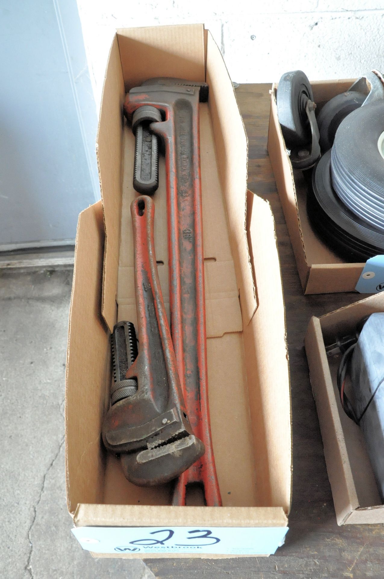 Lot-(1) 18" and (1) 36" Pipe Wrenches in (1) Box