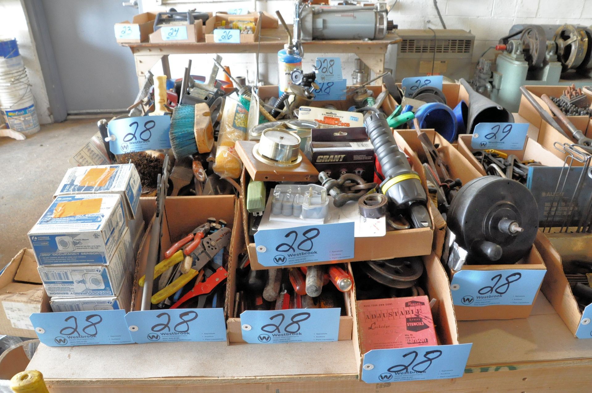 Lot-Screwdrivers, Pliers, Brushes, Grease Guns, Funnels, Tape Guns, Etc. in (12) Boxes - Image 6 of 6