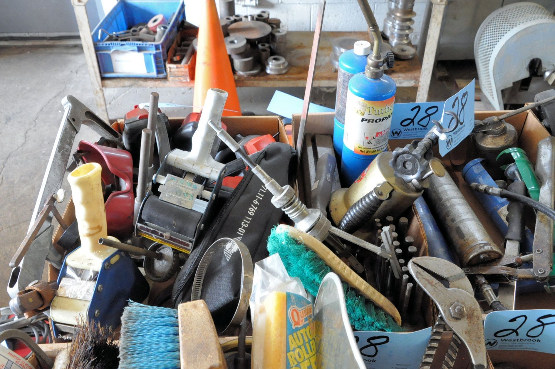 Lot-Screwdrivers, Pliers, Brushes, Grease Guns, Funnels, Tape Guns, Etc. in (12) Boxes - Image 2 of 6